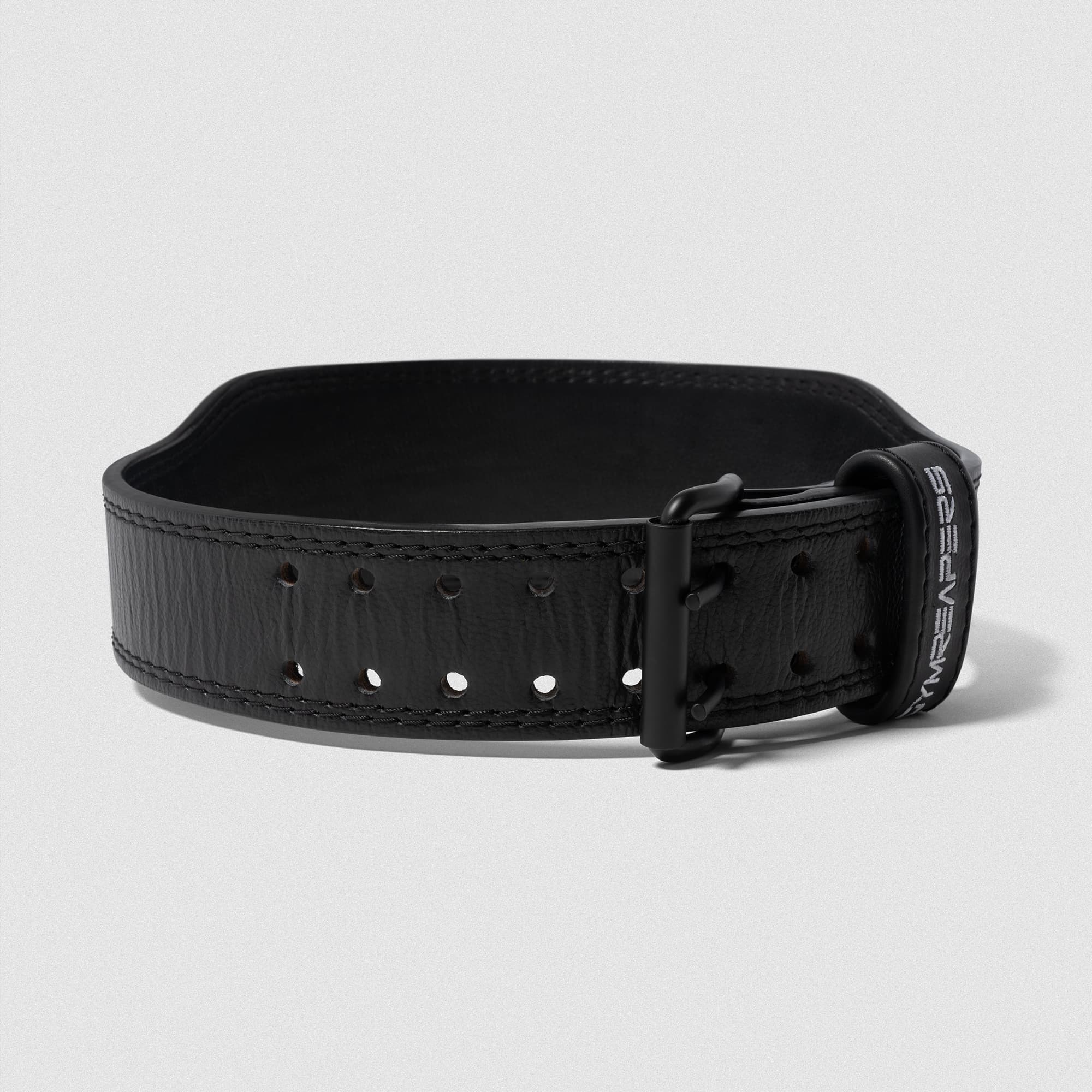 Leather Weightlifting Belt flat lay front side