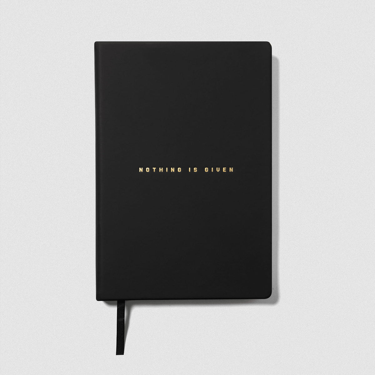 Women's Workout Journal in Black – Flat Lay, Cover