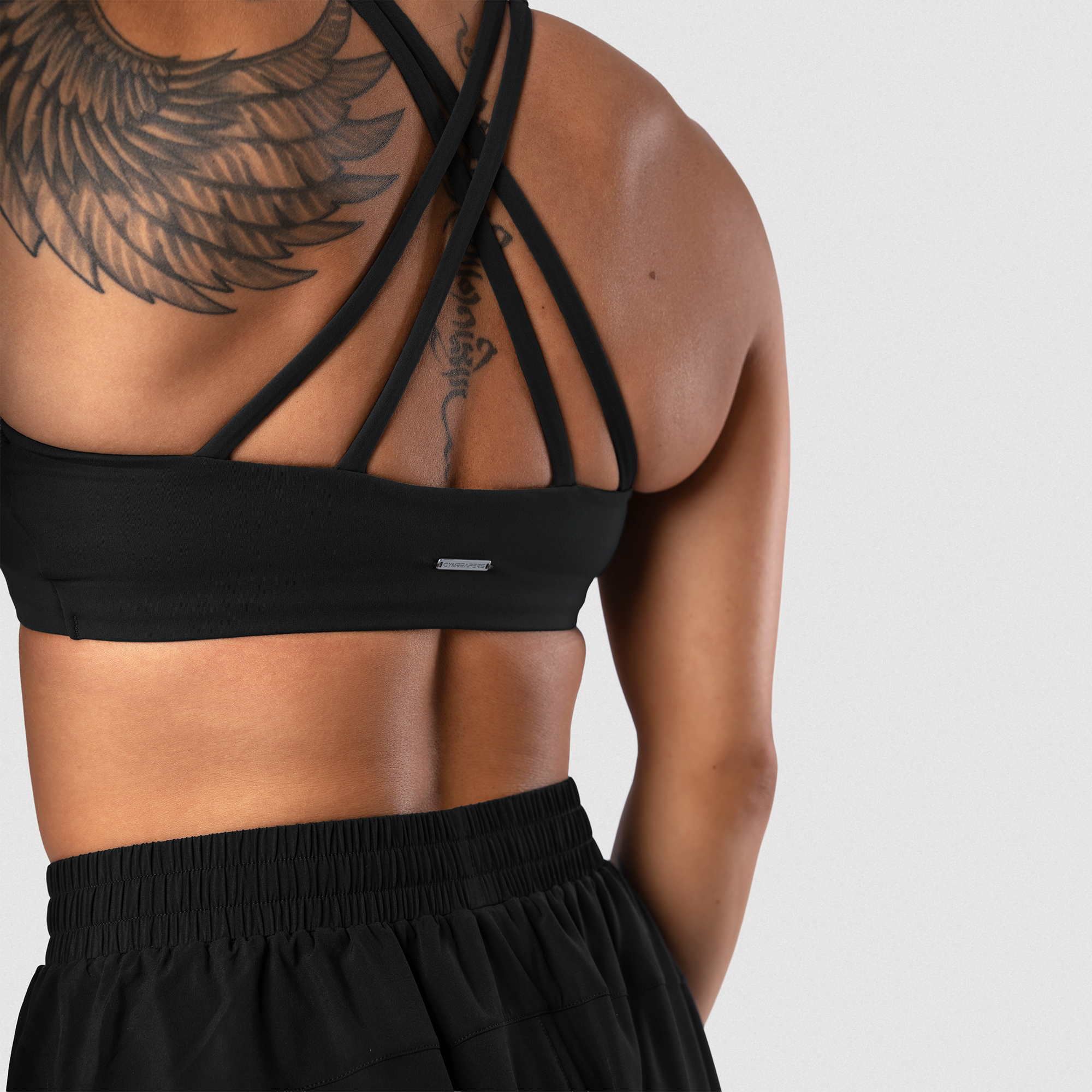 Axis High Neck Bra - Black