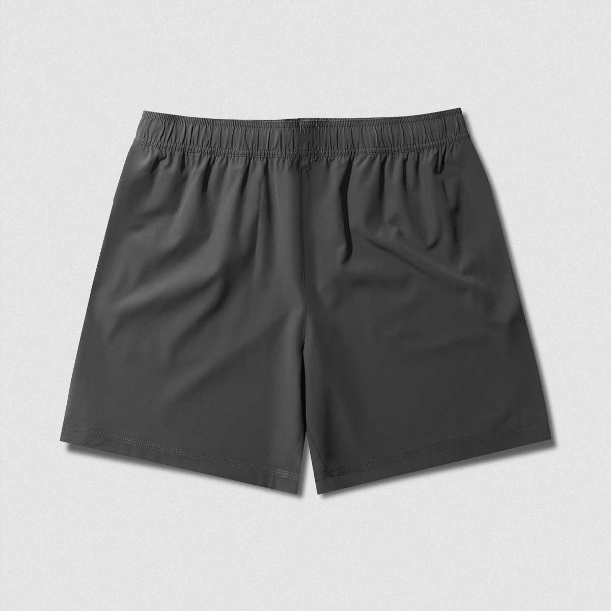 Back view of Men's Conquer 7 Inch Shorts - Dark Gray
