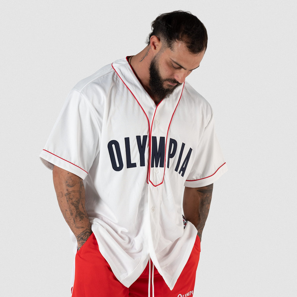 Olympia Americana Jersey | Male model facing forward