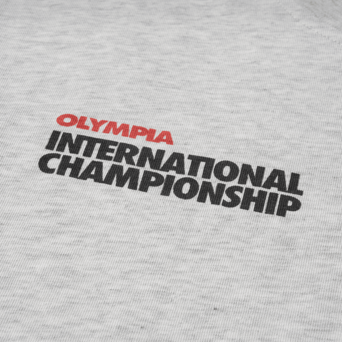 "OLYMPIA International Championship" Text Graphic Detail