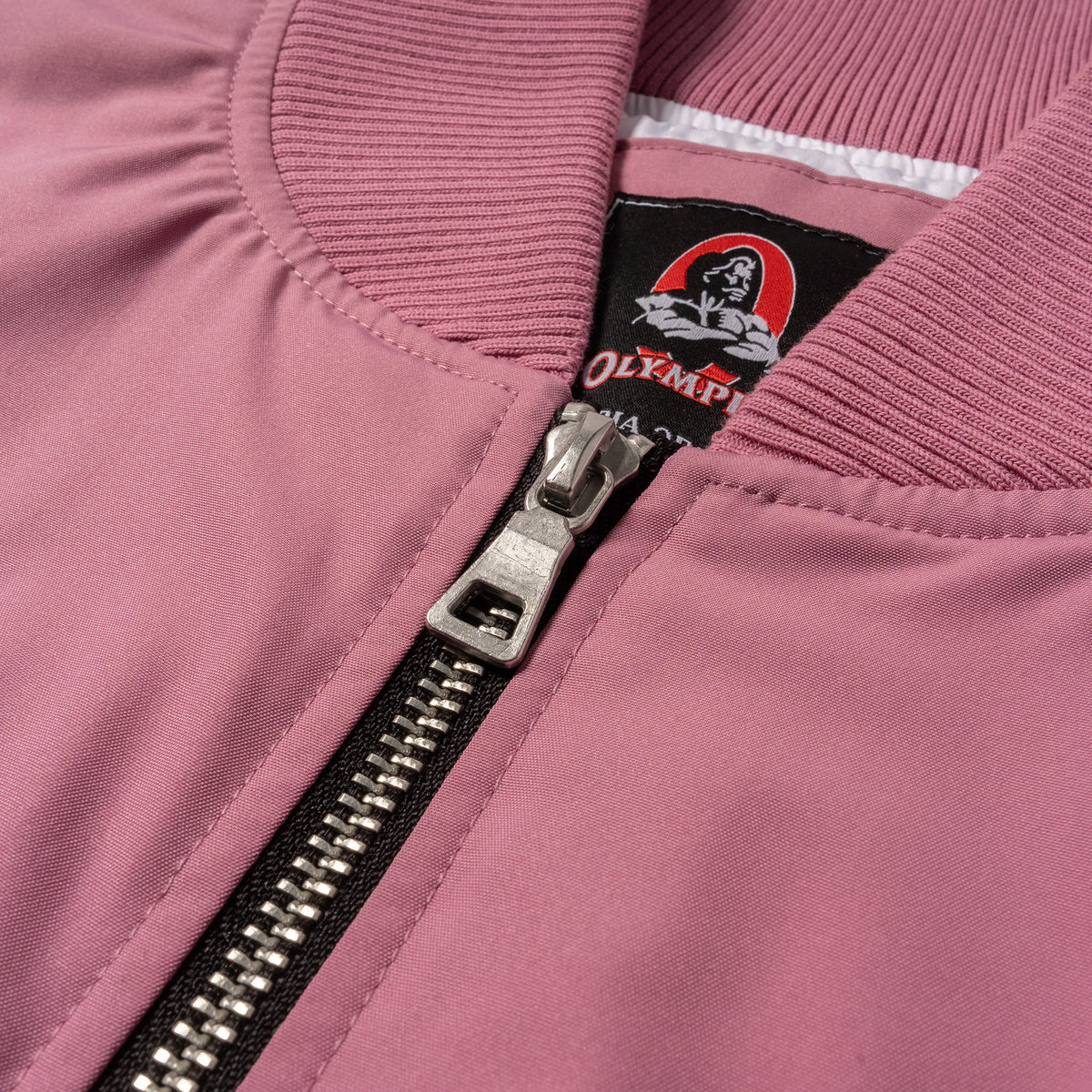 Rose Division Crop Bomber Jacket | Zipper detailing and feature