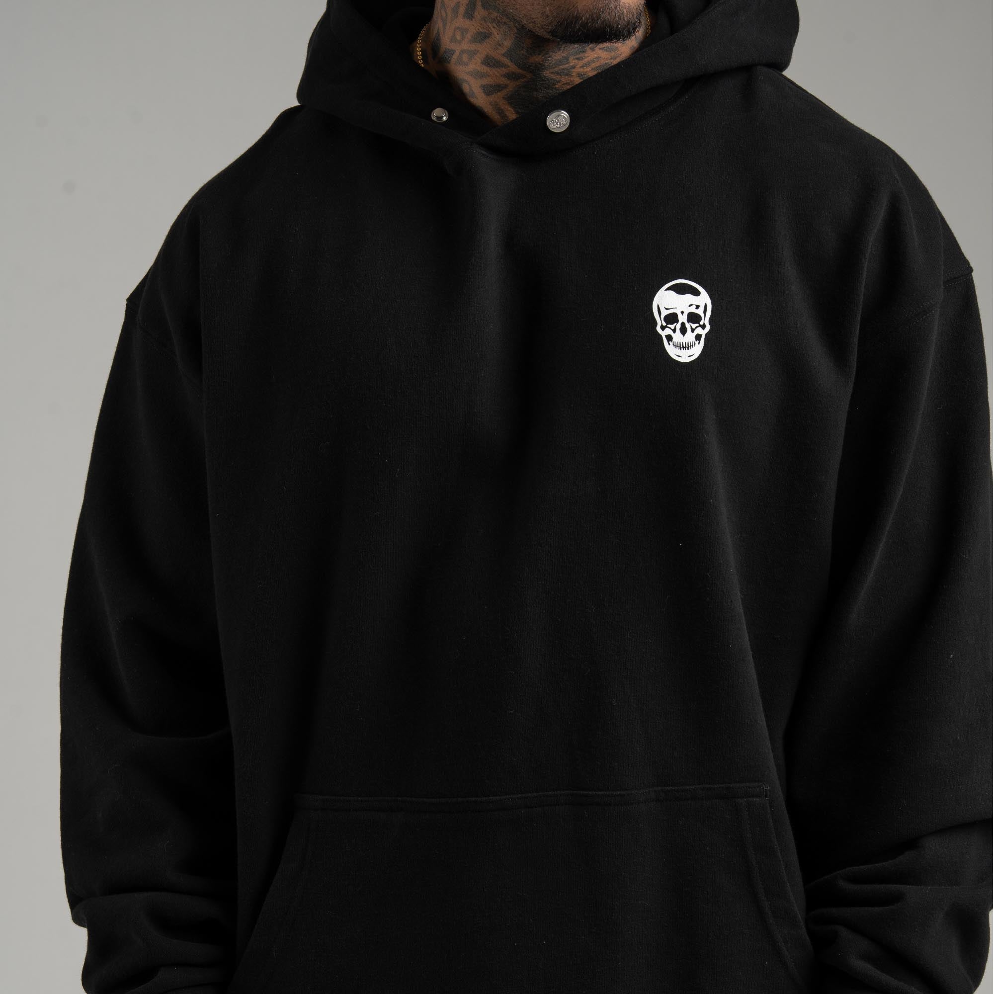 athlete wearing Black Heavyweight Hoodie
