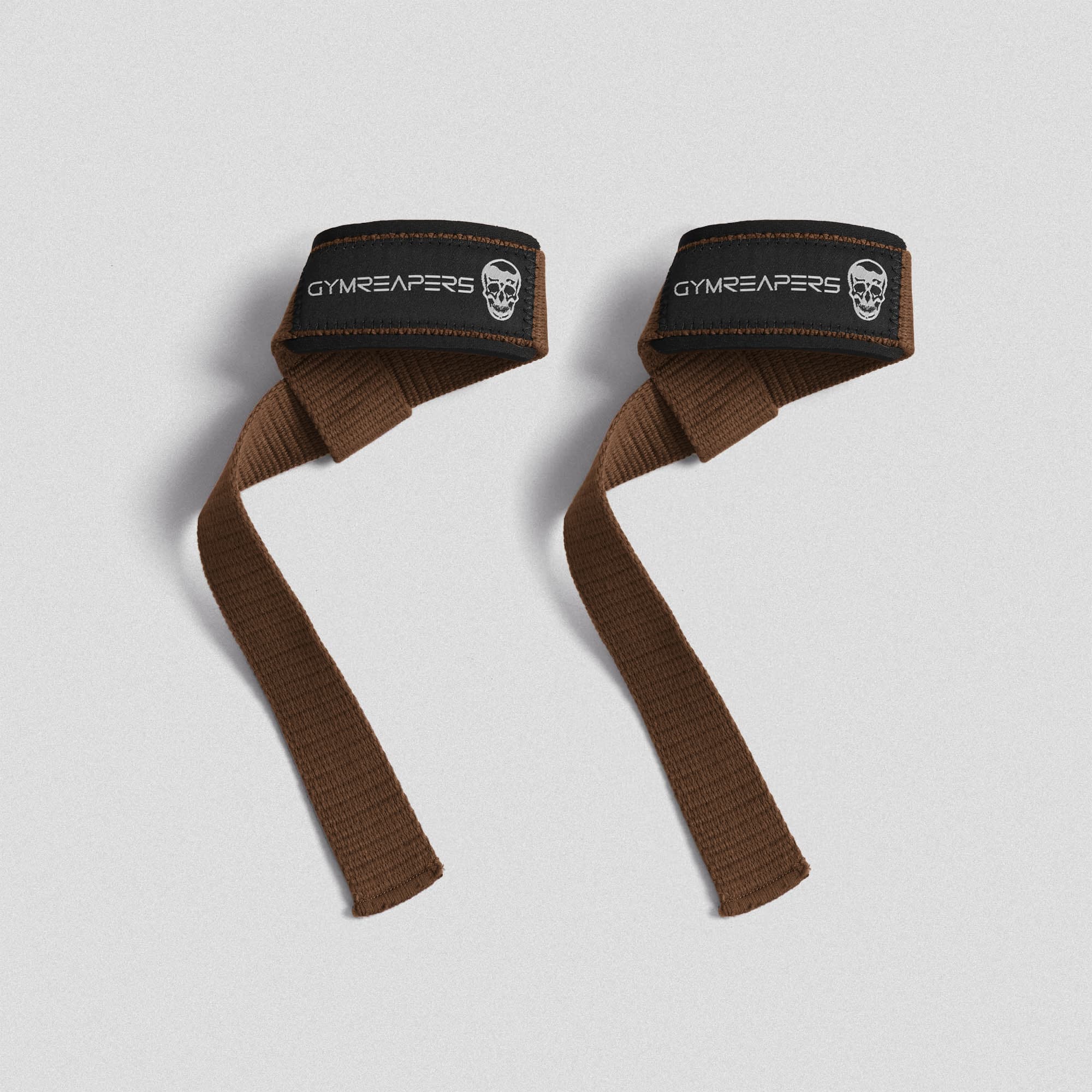 Brown Lifting Straps both wrapped