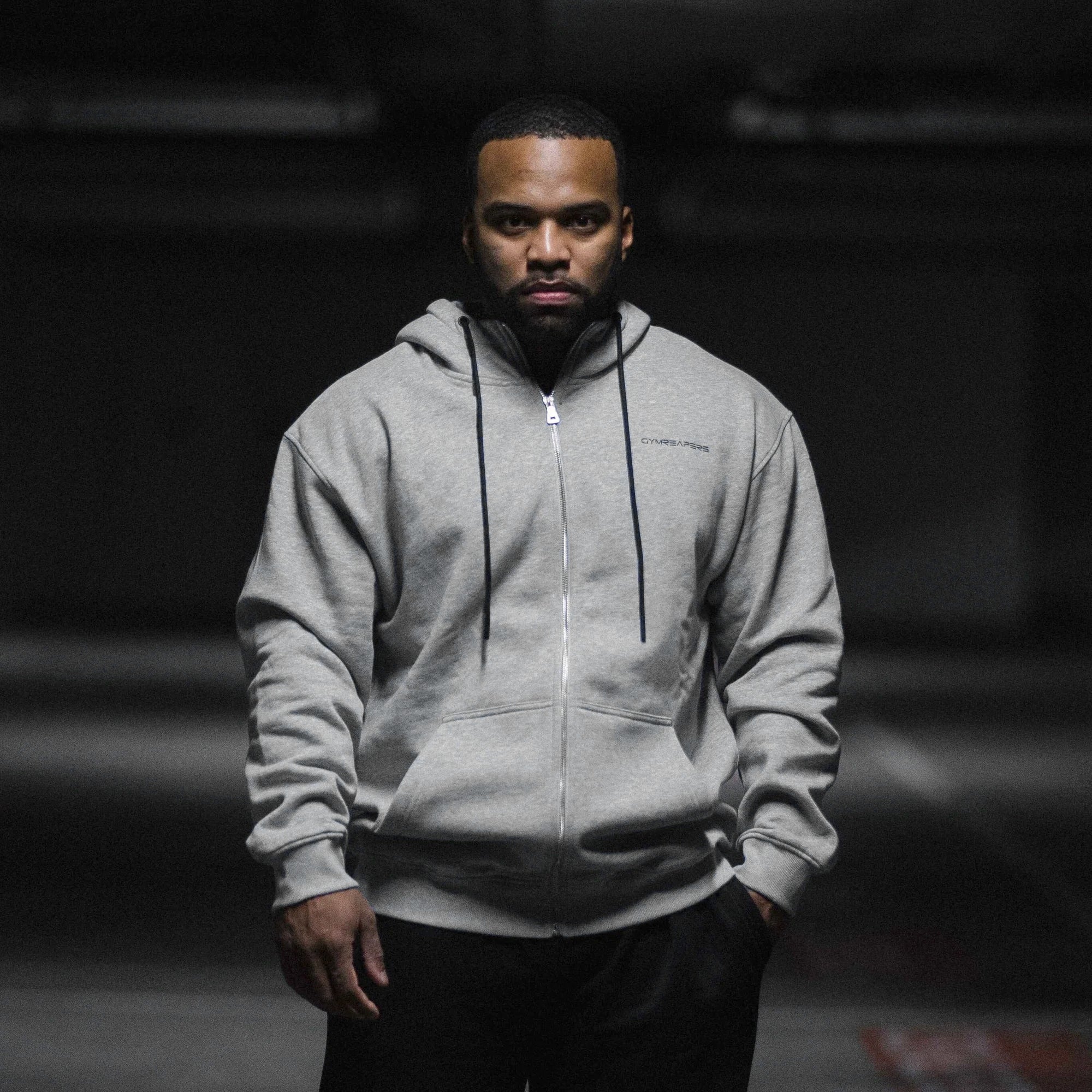axis zip up hoodie heather gray full