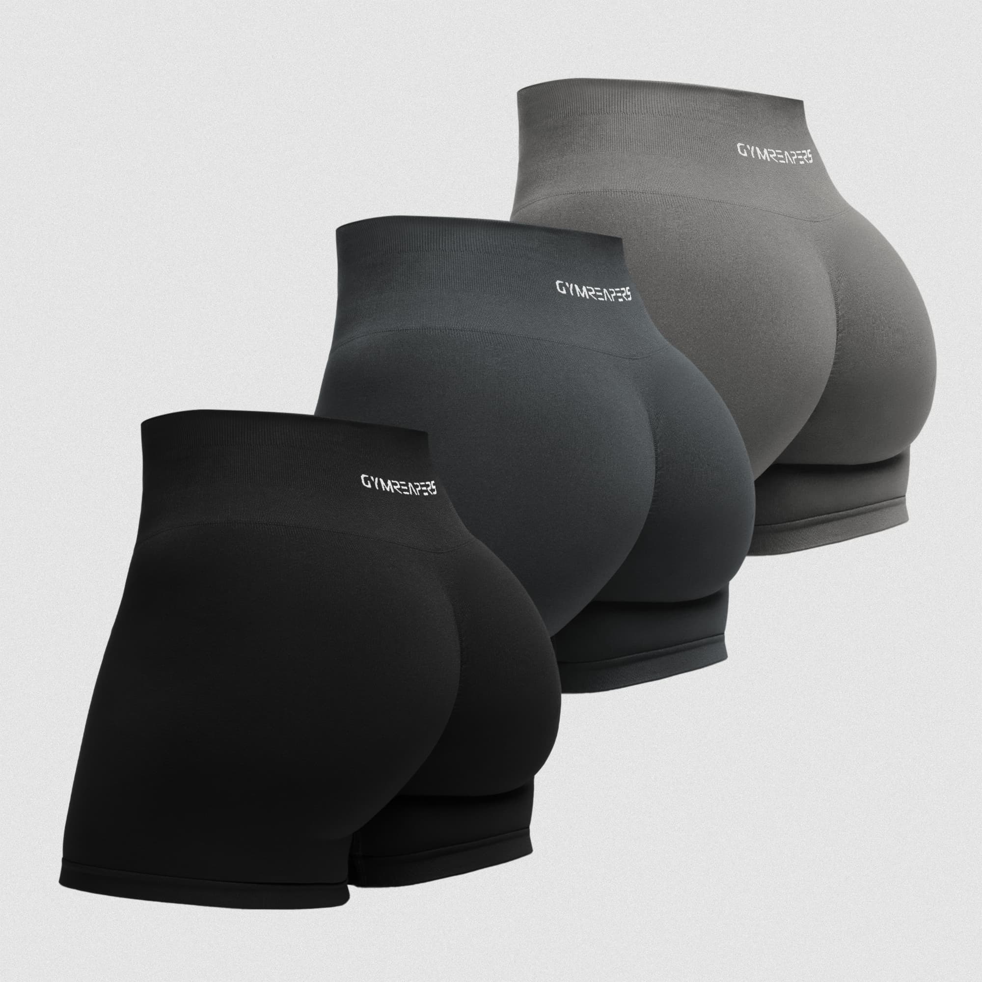 Black/Charcoal/Overcast Halo Shorts 3-Pack main image