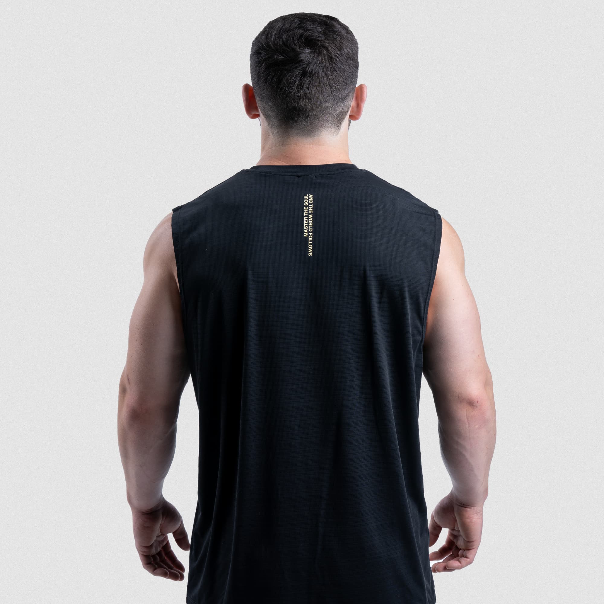 Master The Soul collection on athlete back view.