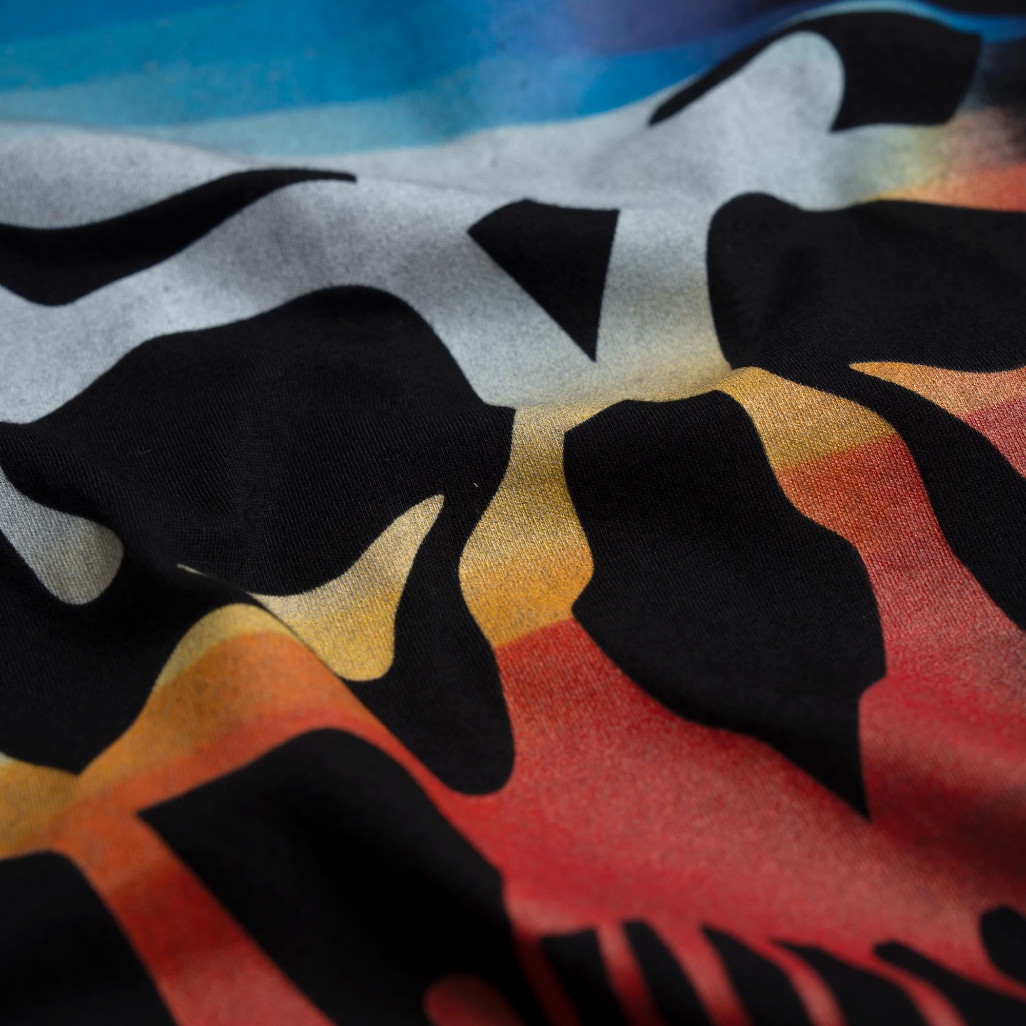 Solar Flare Basic Shirt close up of back graphic