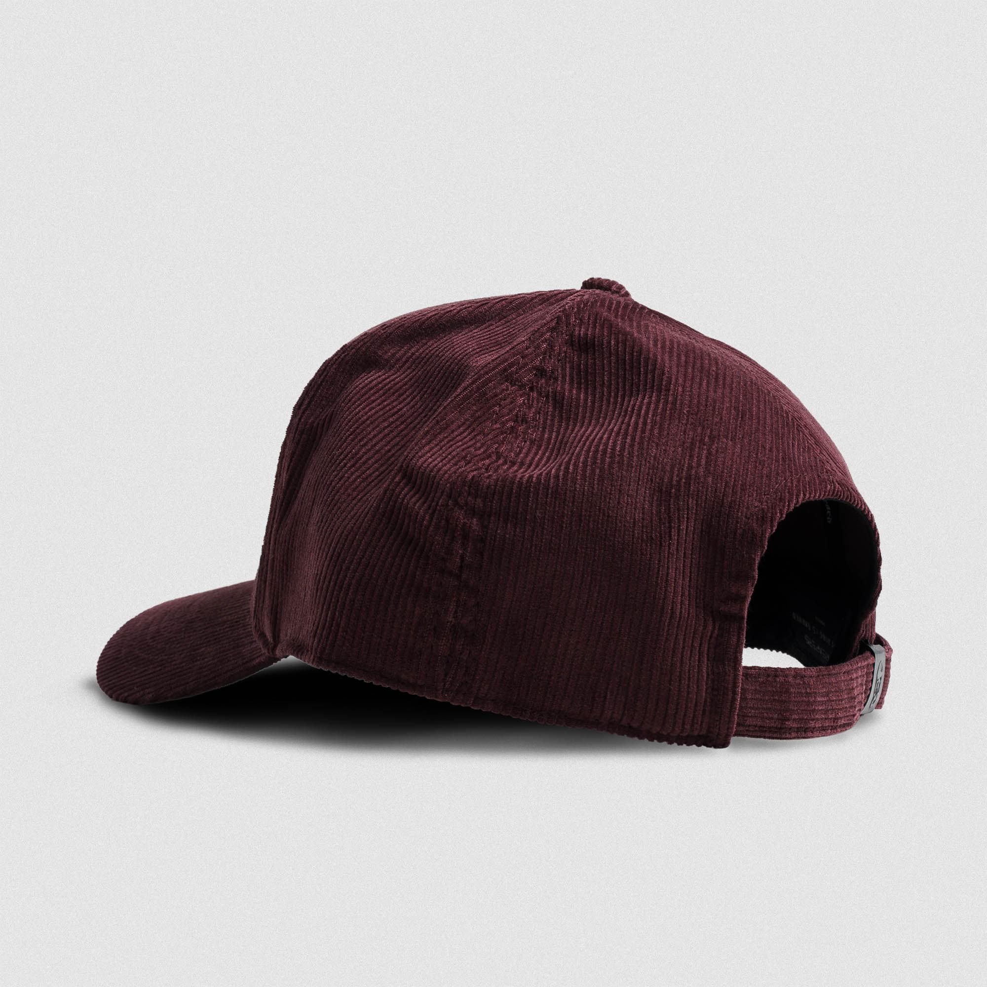 Corduroy Reapers 5-Panel Hat - Velvet/Tan lay flat back view