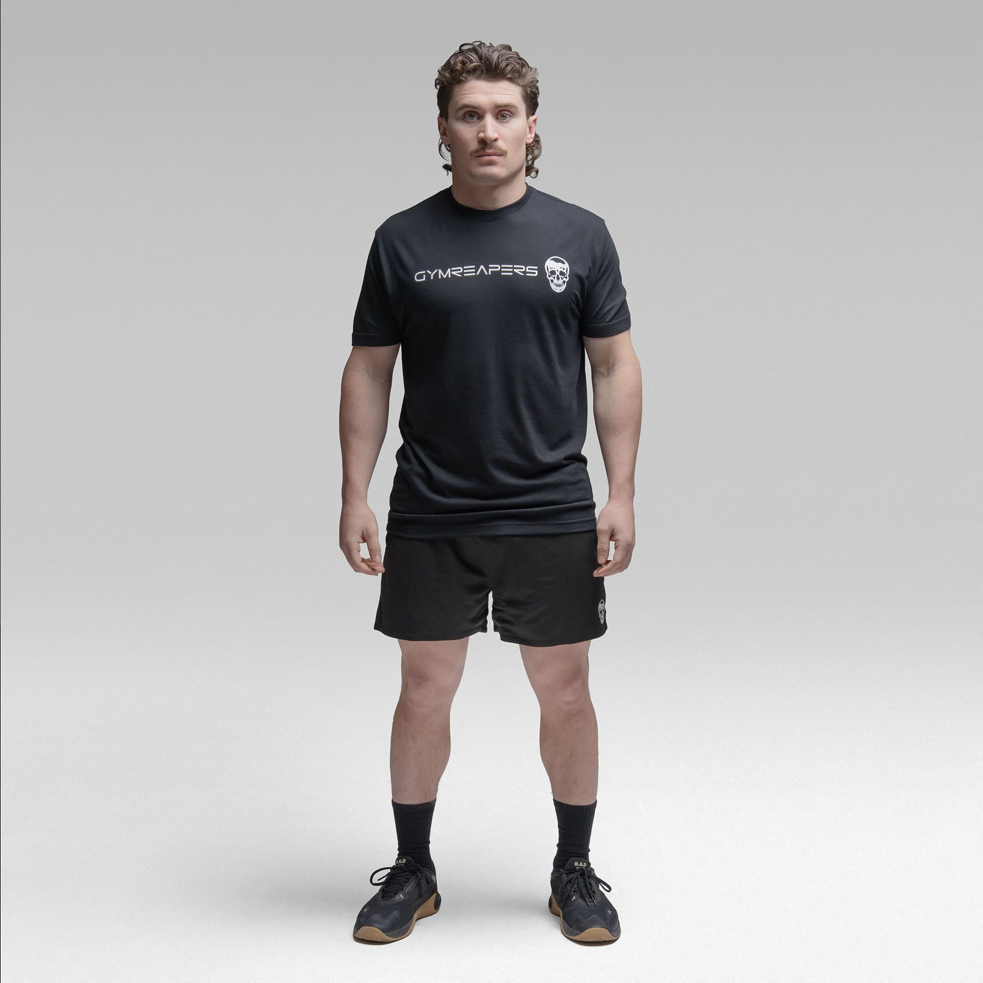 Active Tri-Blend Basic Tee - Black/White