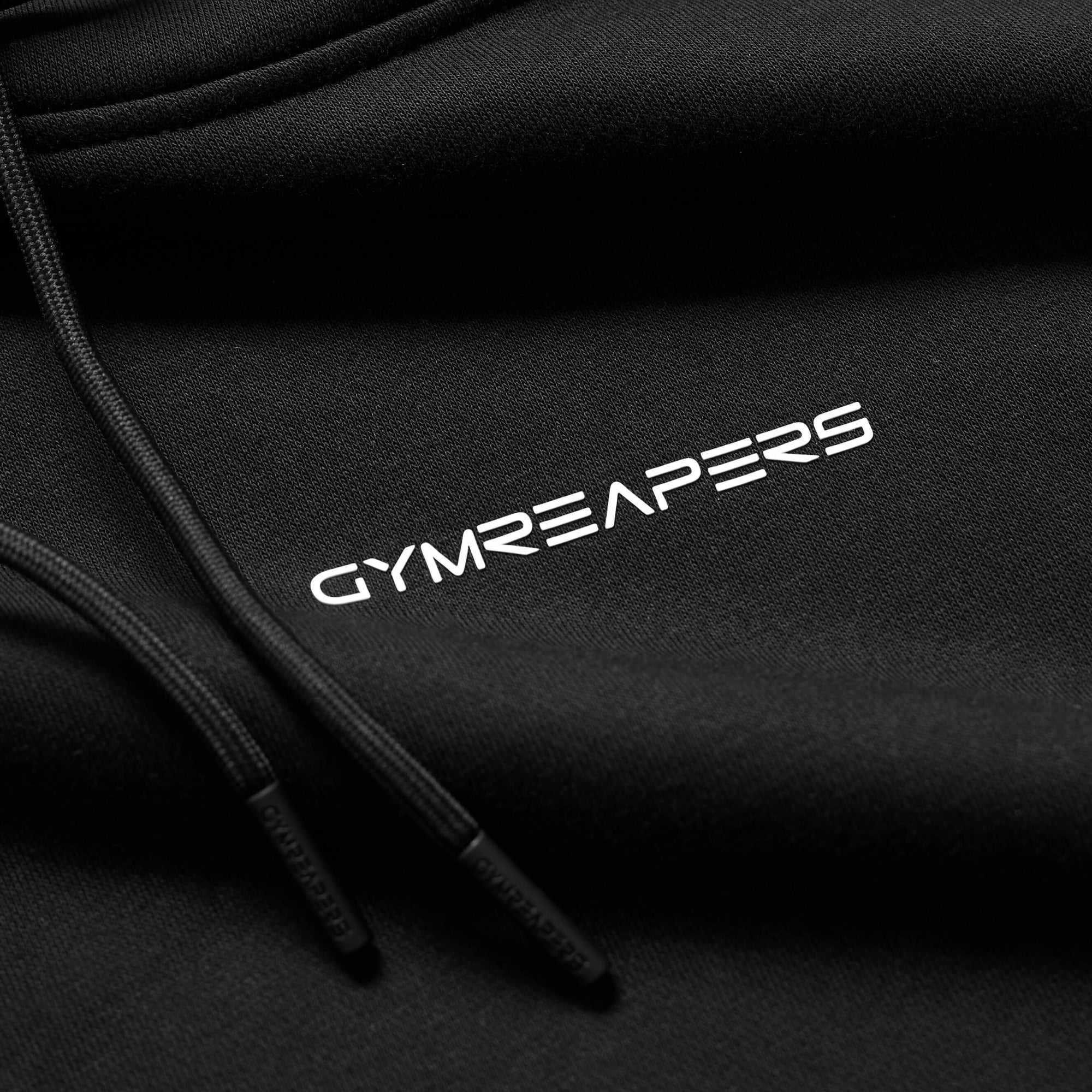 axis hoodie black white close up