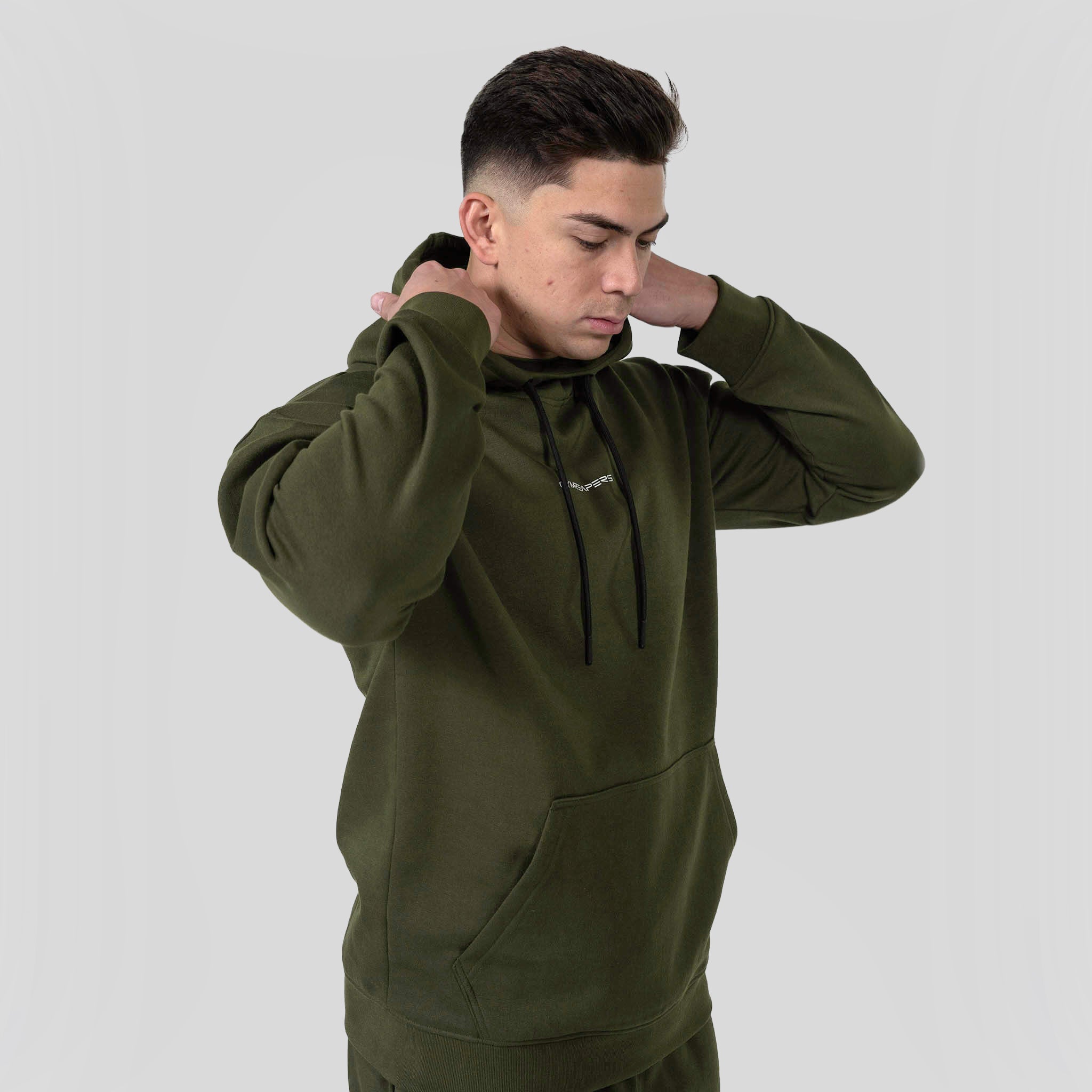 axis hoodie green side