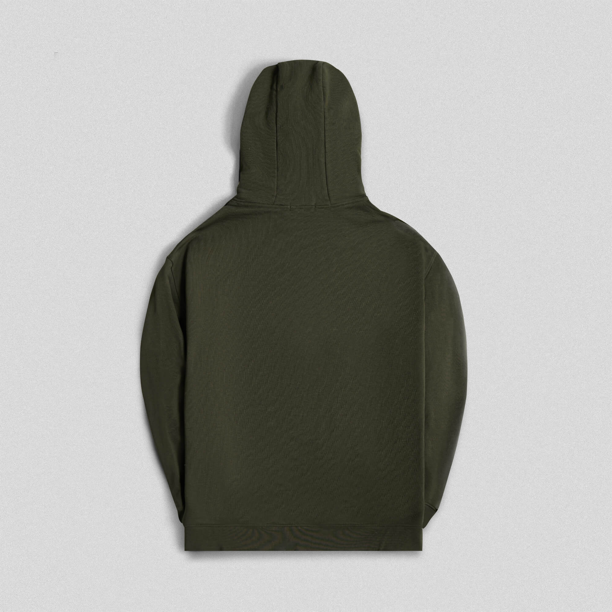 axis hoodie od green back