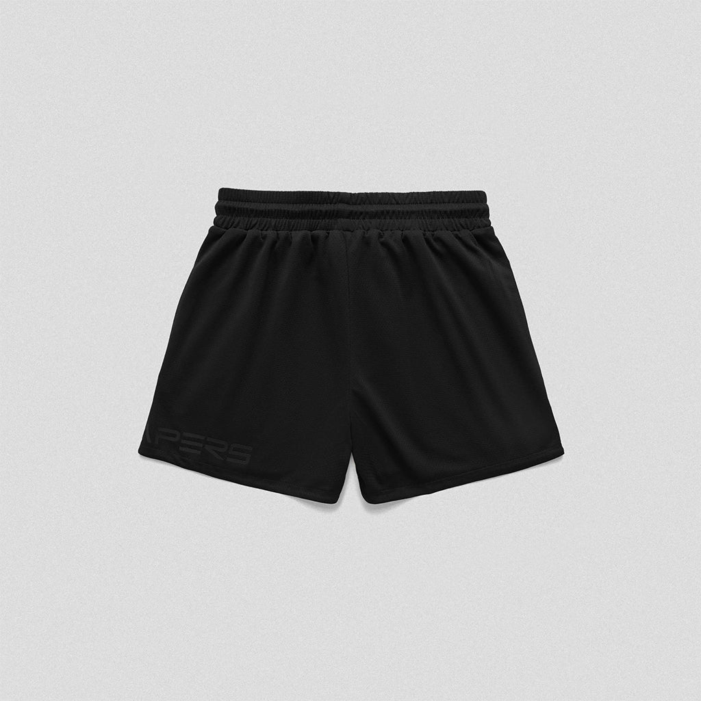 core mesh shorts black sand string back
