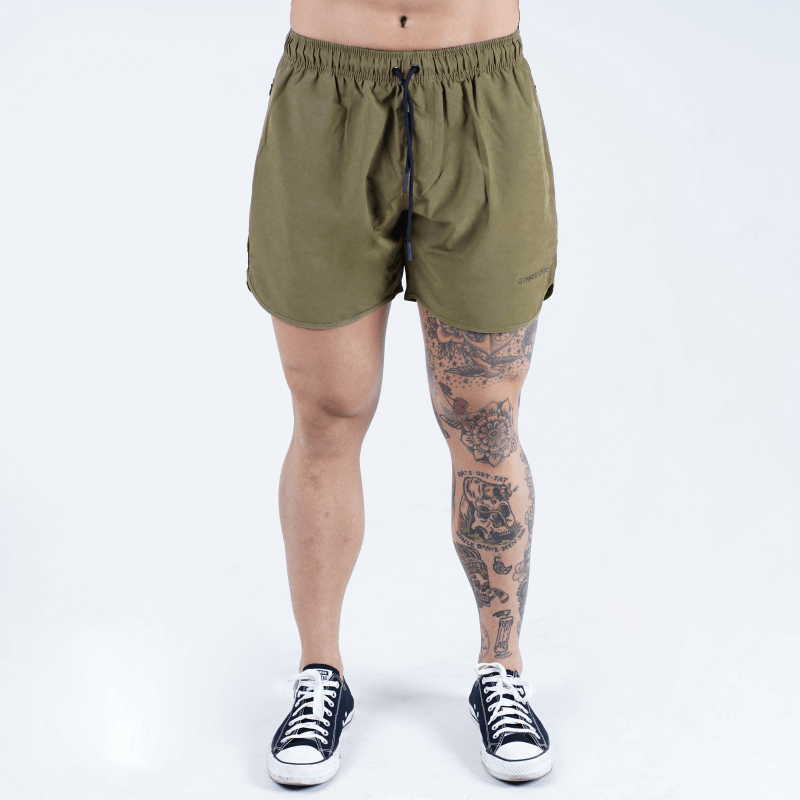 dynamic training shorts od green front