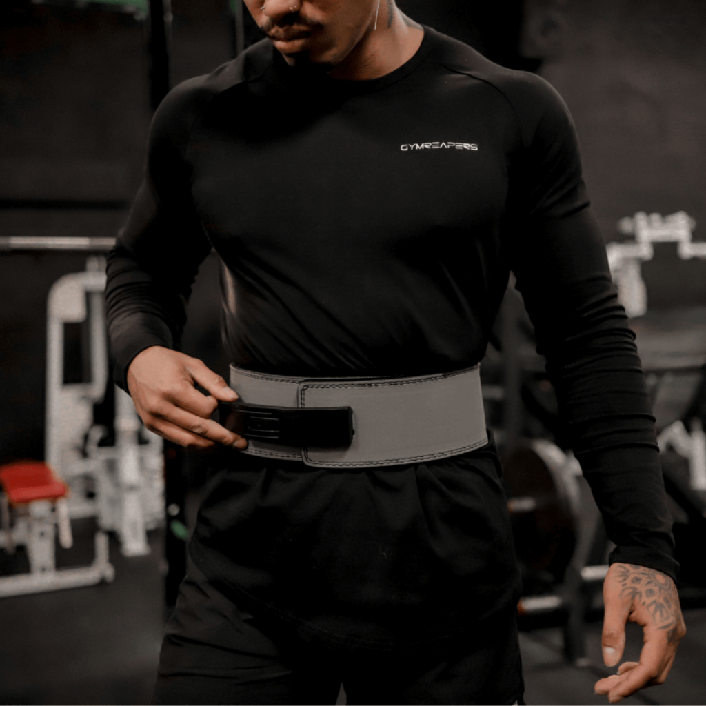 10mm lever belt gray attachment