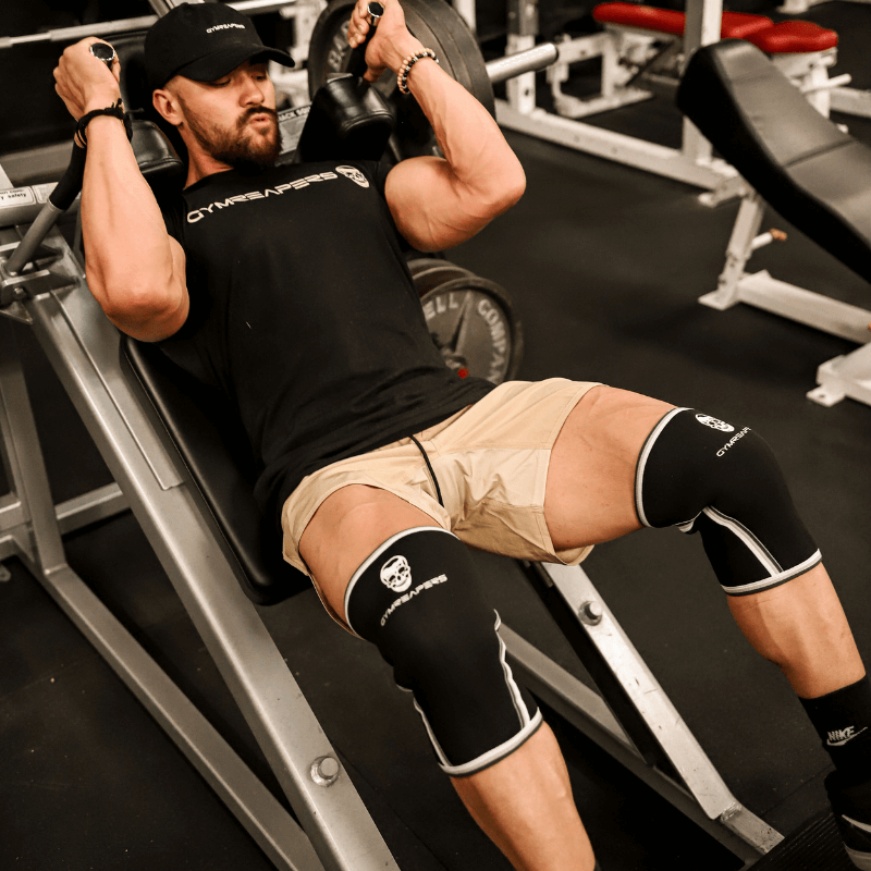 Gymreapers 7MM Kniebandage - Schwarz/Weiß