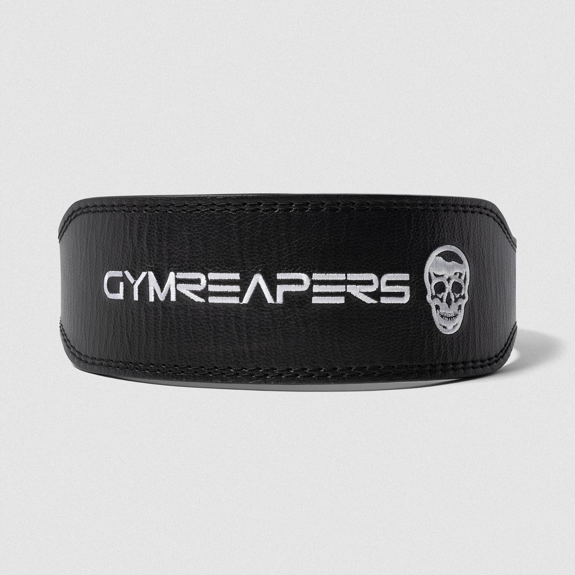 Leather Weightlifting Belt flat lay back side