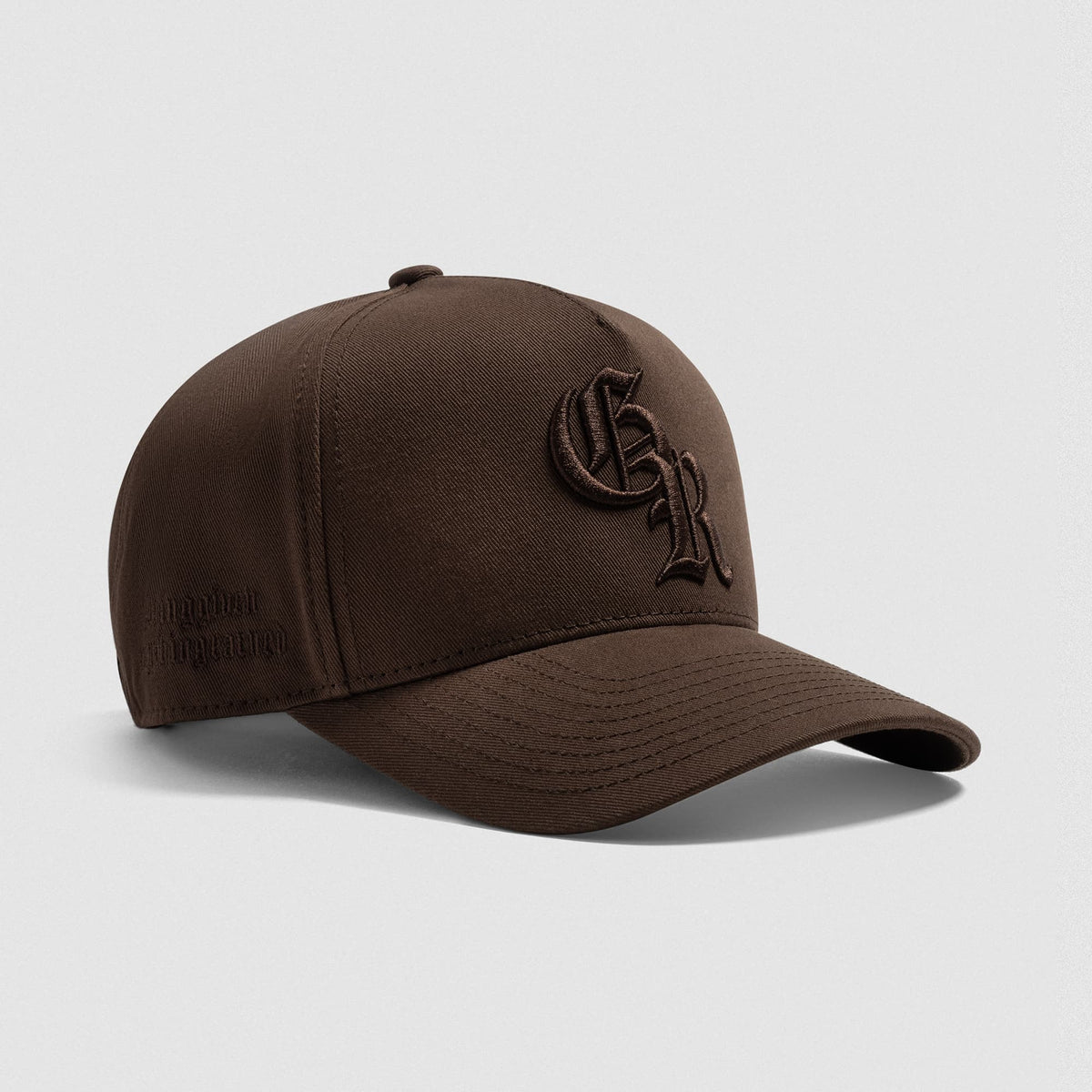 5-Panel Initial Hat - Brown front angled product view