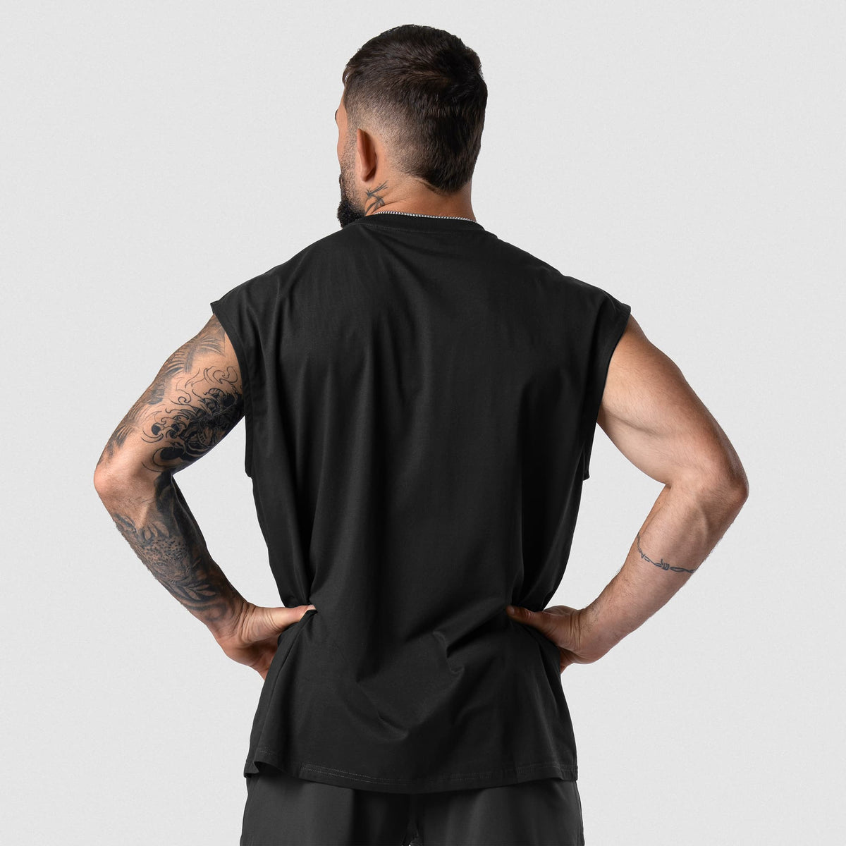 Men’s Axis Cap Sleeve Tank - Black/Black back fit