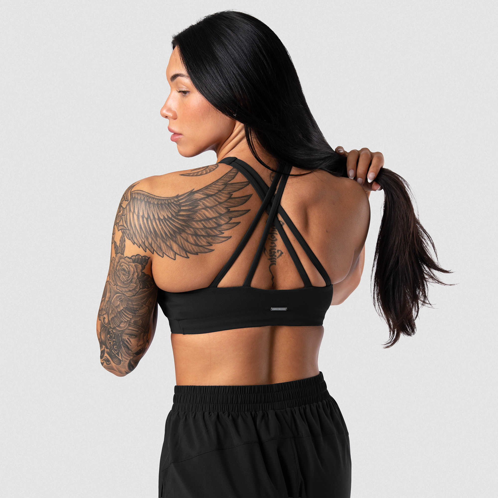 Axis High Neck Bra - Black