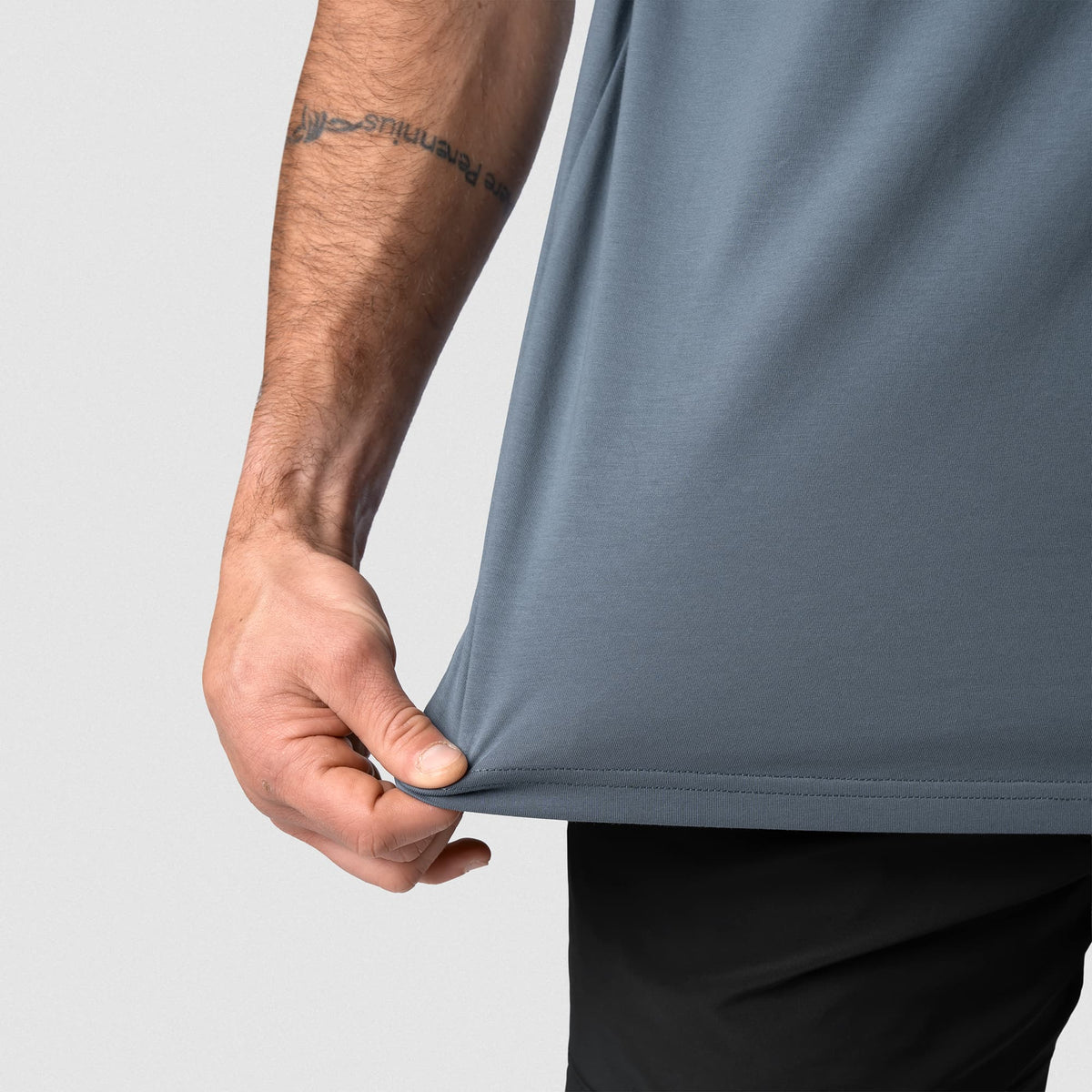 Axis Muscle Tank - Lake hem and fabric detail