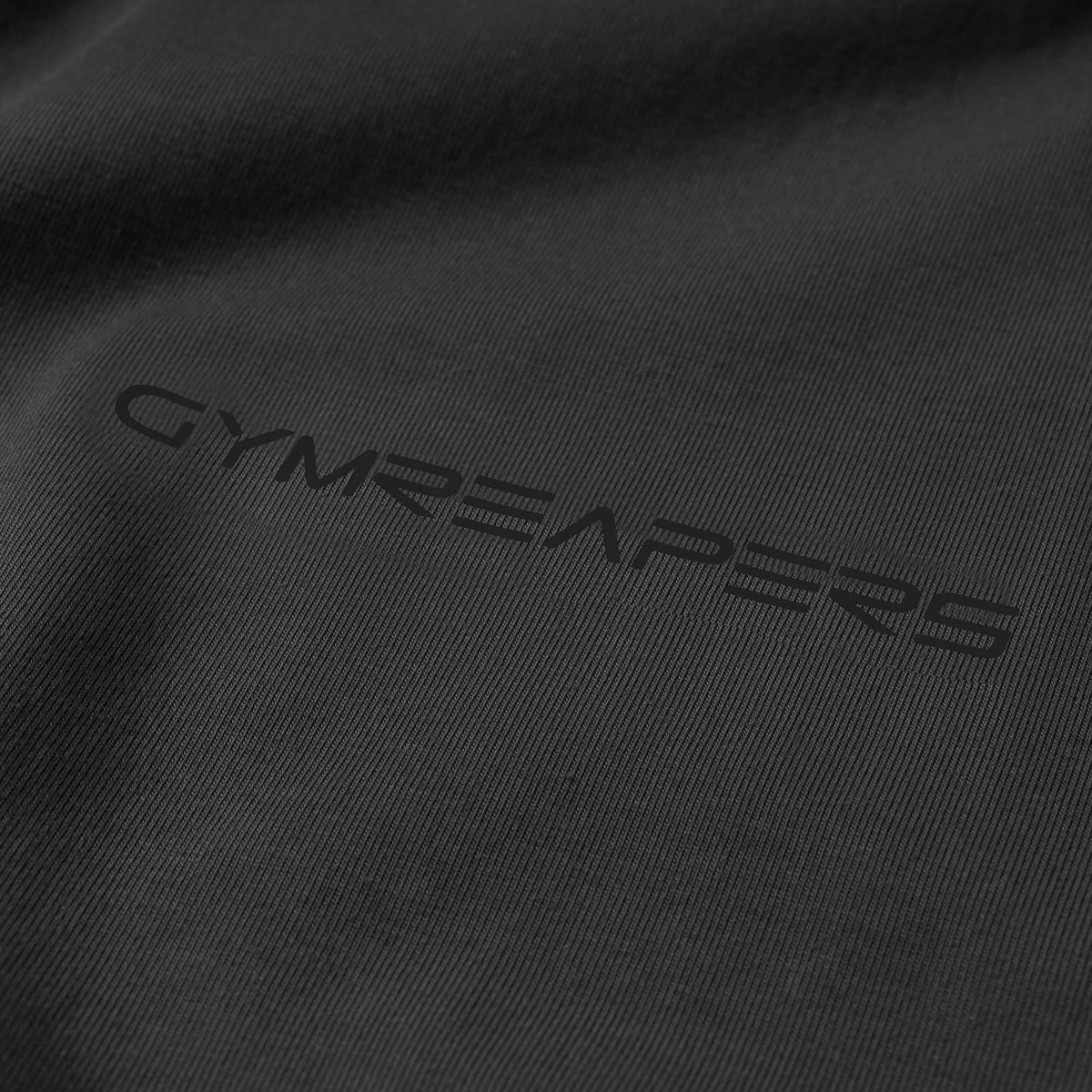 Axis Raglan Tee - Black/Black tonal Gymreapers logo detail