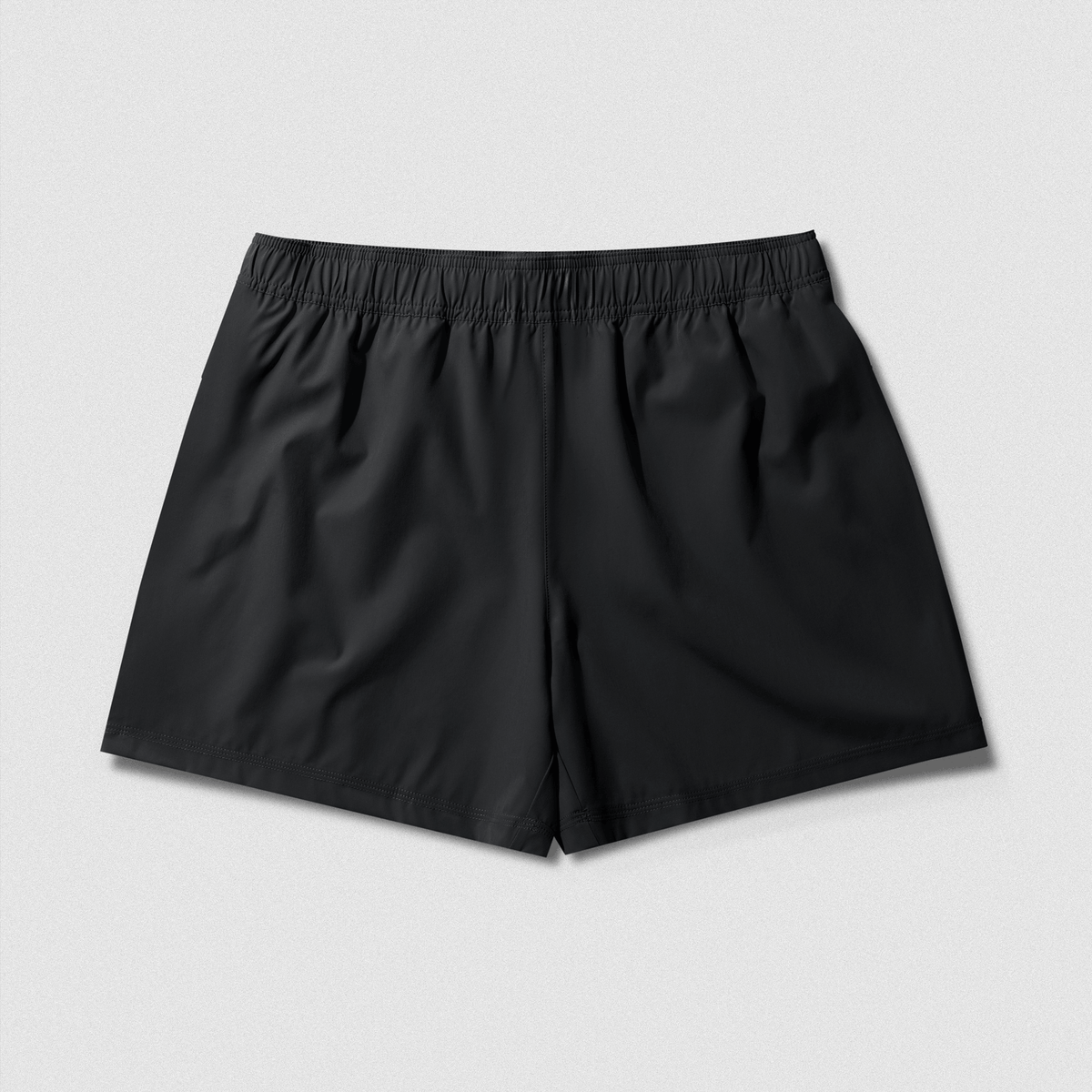 Back view of Men's Conquer 5 Inch Shorts - Black 