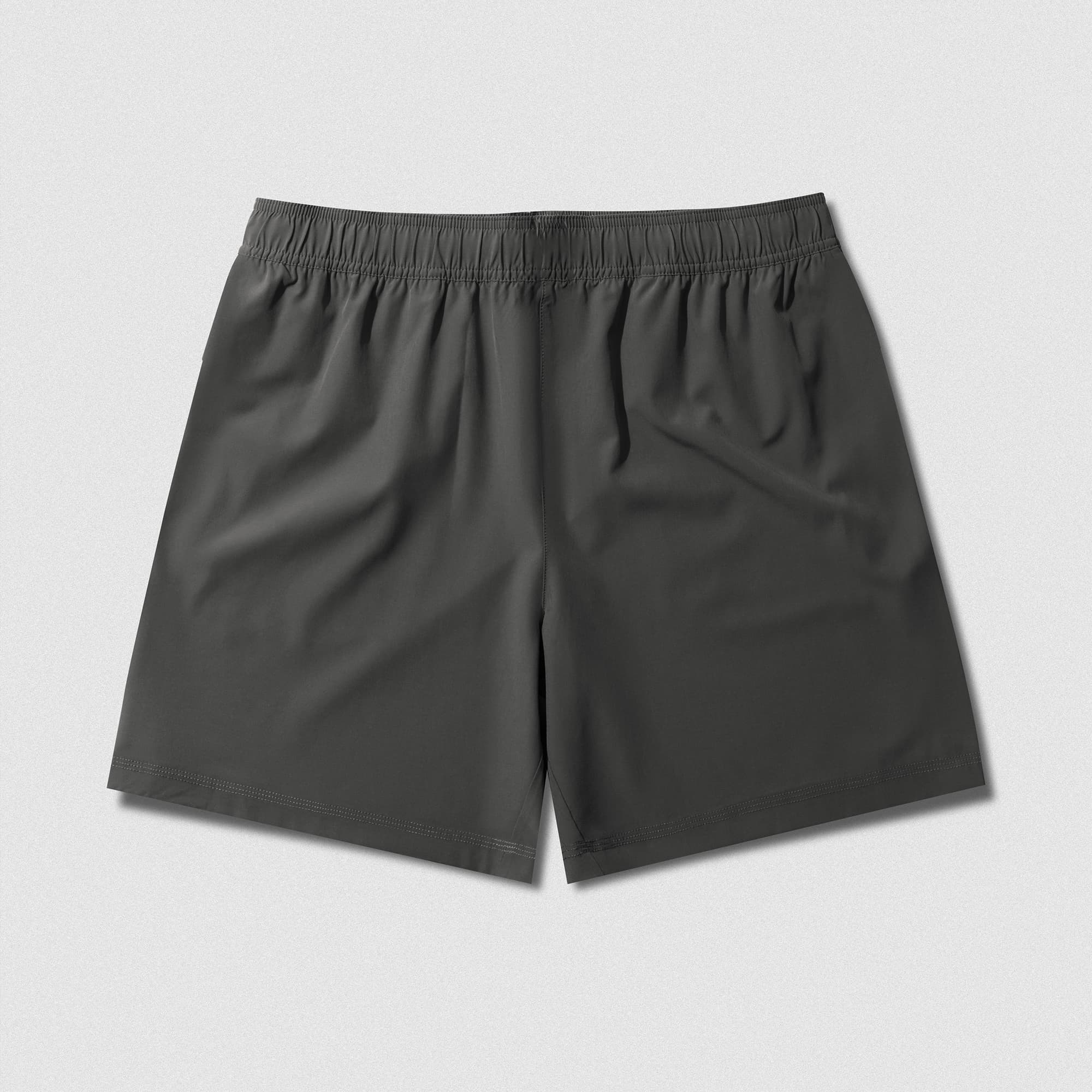 Back view of Men's Conquer 7 Inch Shorts - Dark Gray
