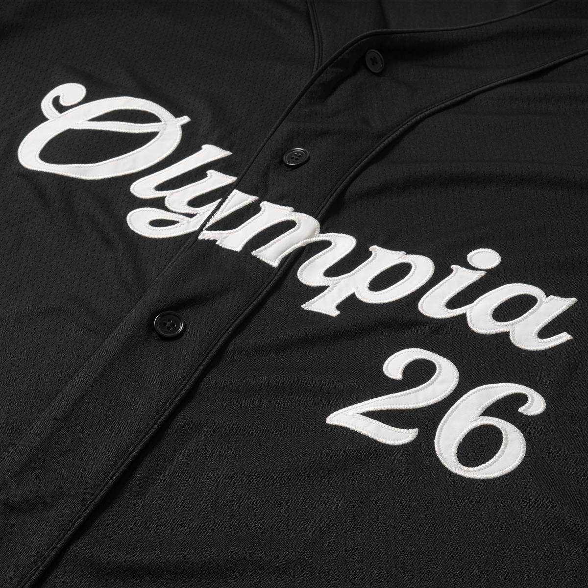 "Olympia 26" Front Text Detail (Alternate Angle)