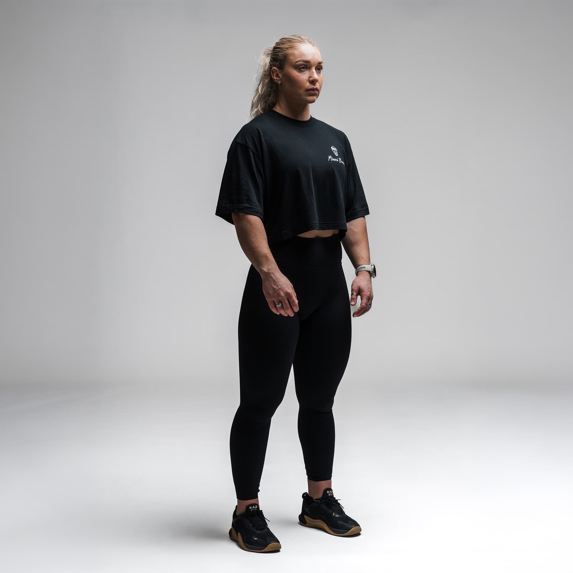 Heatstroke Cropped Tee - Black