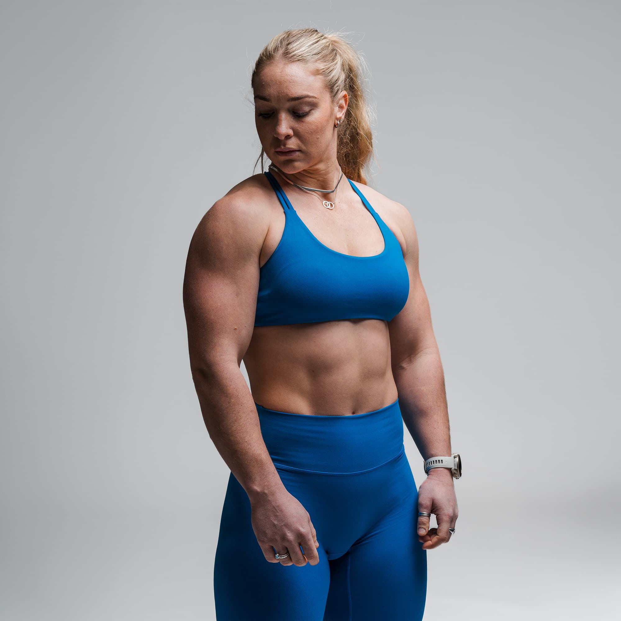 Axis Open Back Bra - Electric Blue