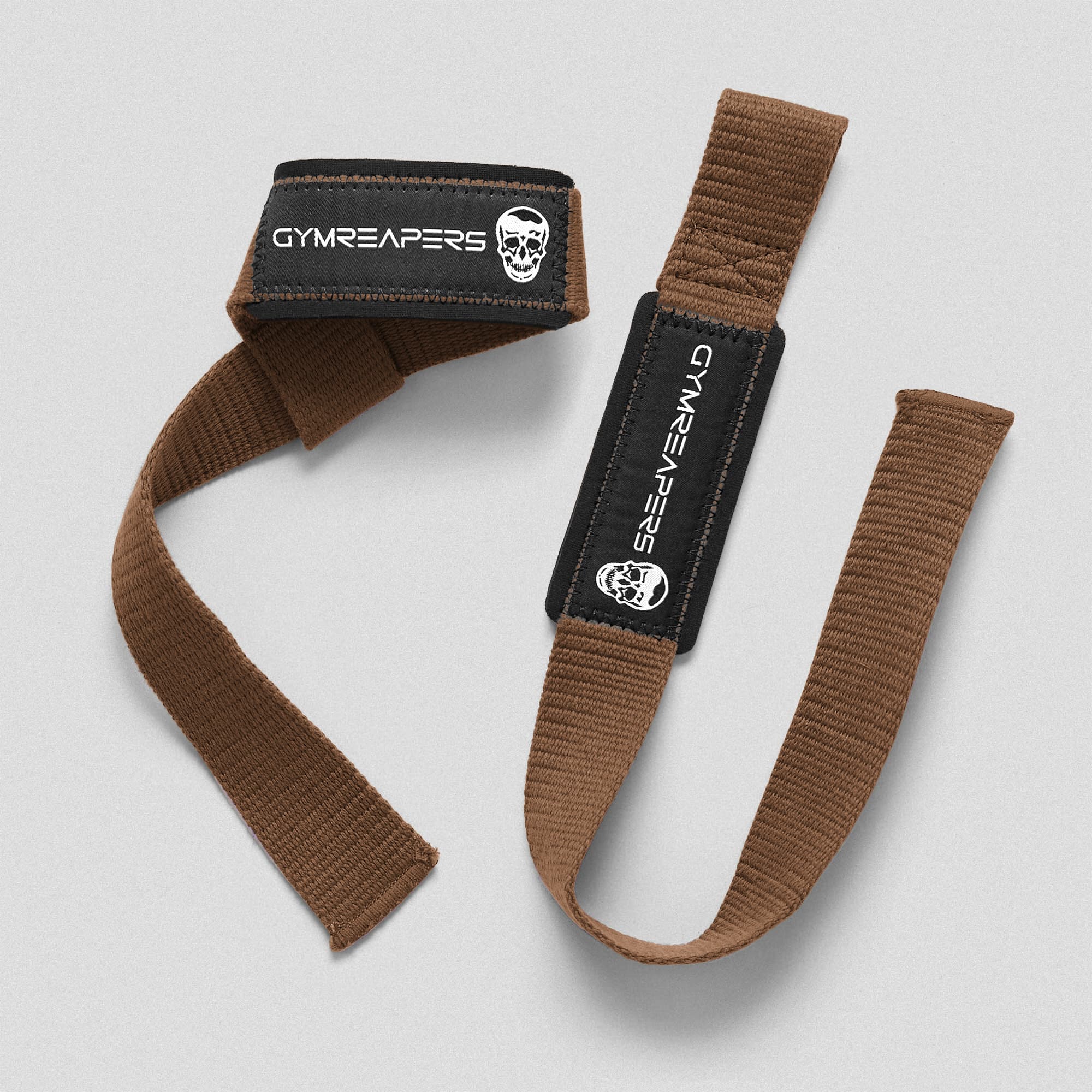 Brown Lifting Straps one wrapped one flat