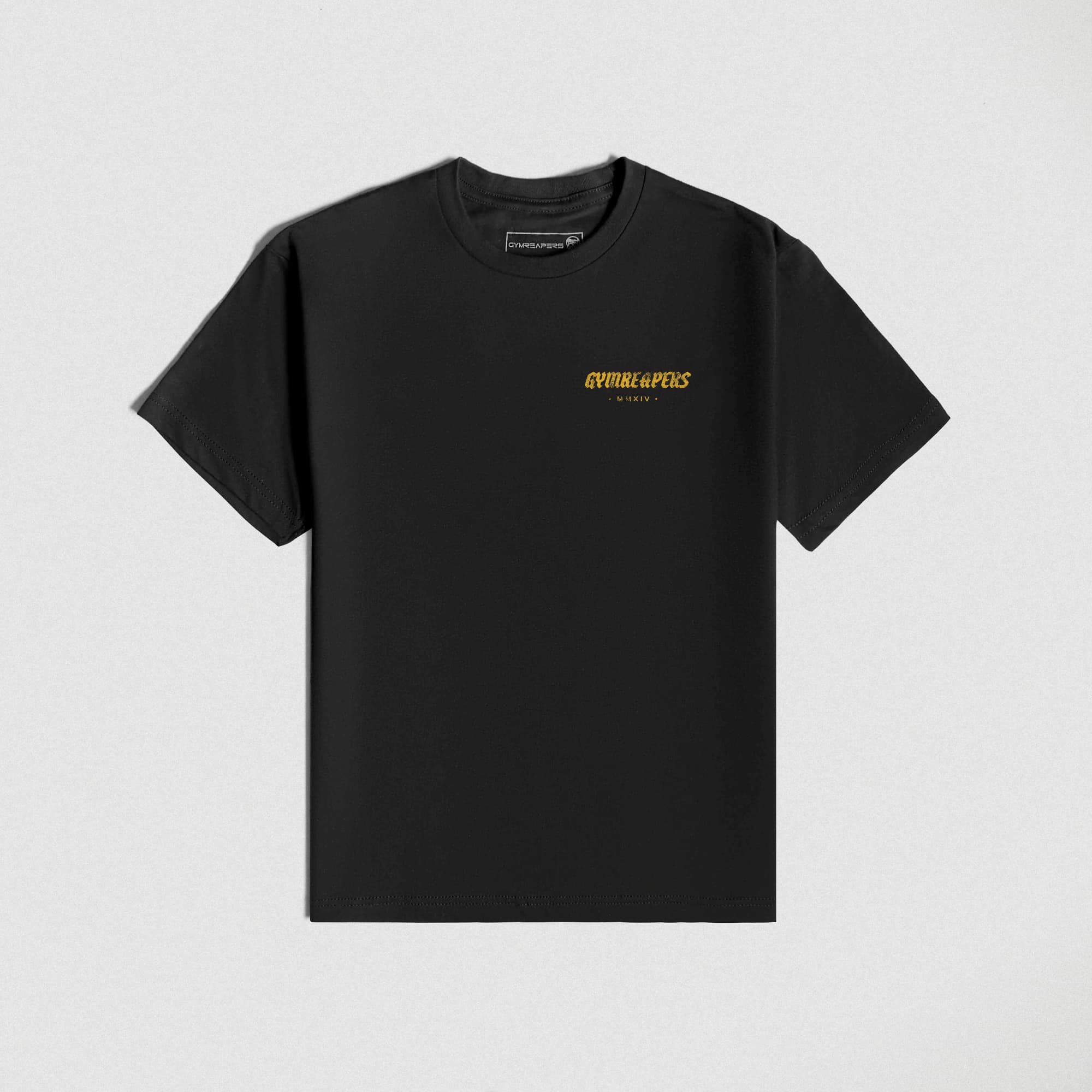 gold globe reaper tee lay flat shot front side