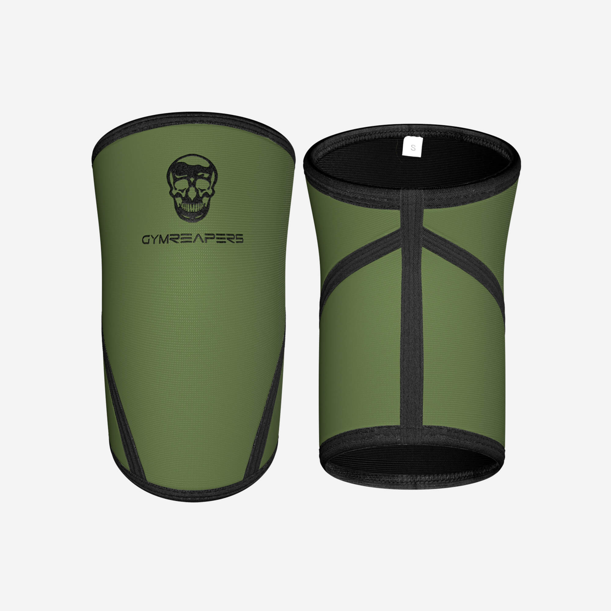 7mm knee sleeves green front back