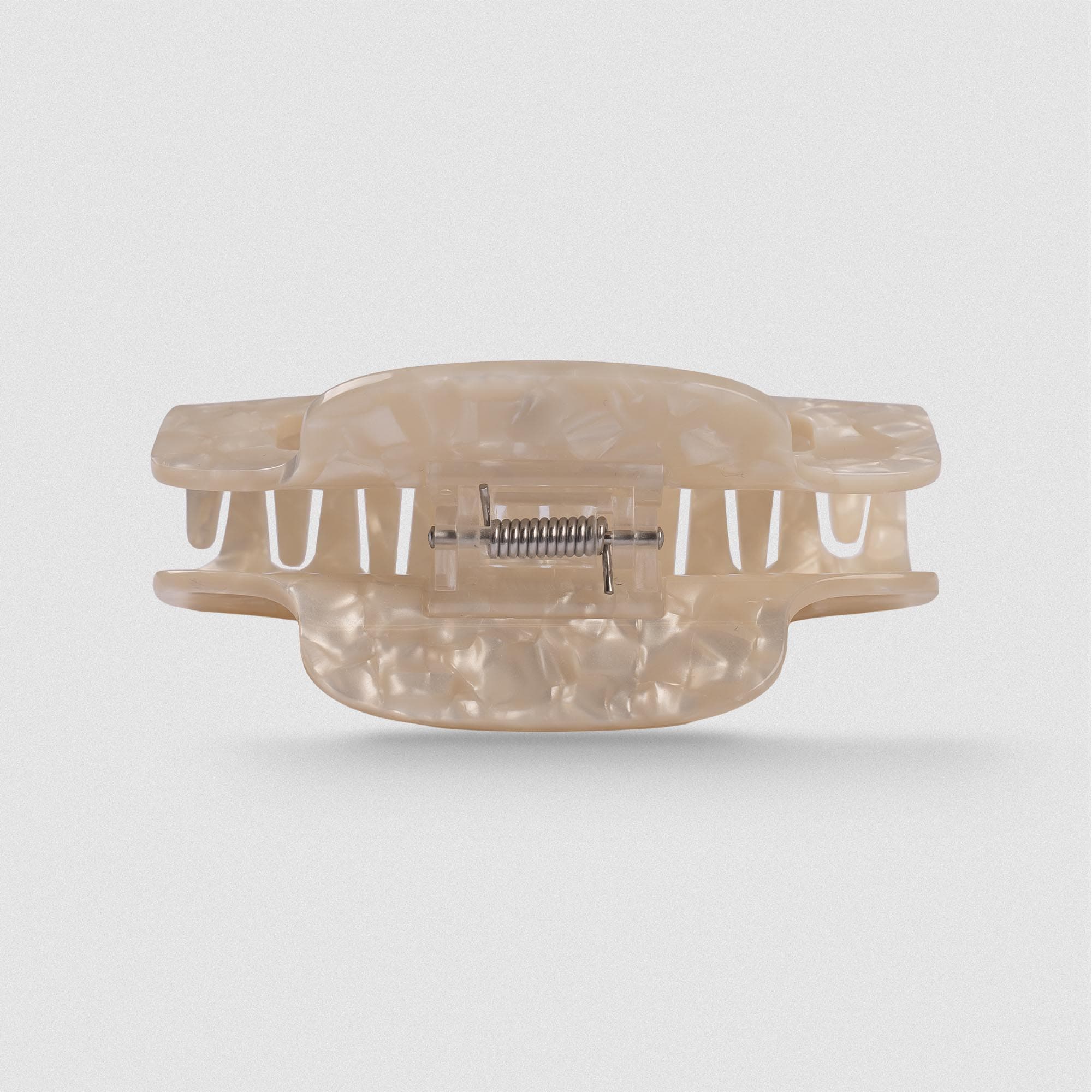 Large Claw Clip - Ivory back view