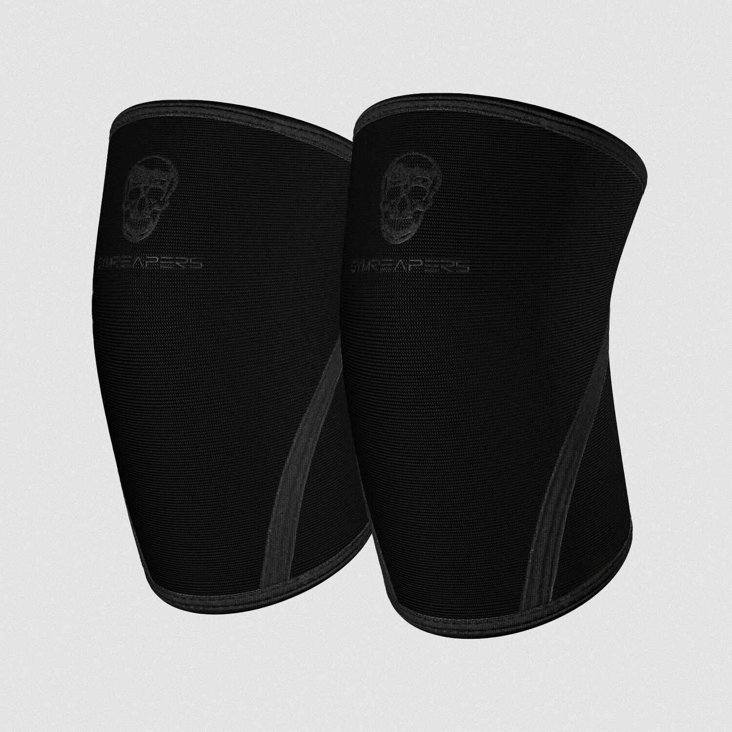 black/black 7mm knee sleeves lay flat