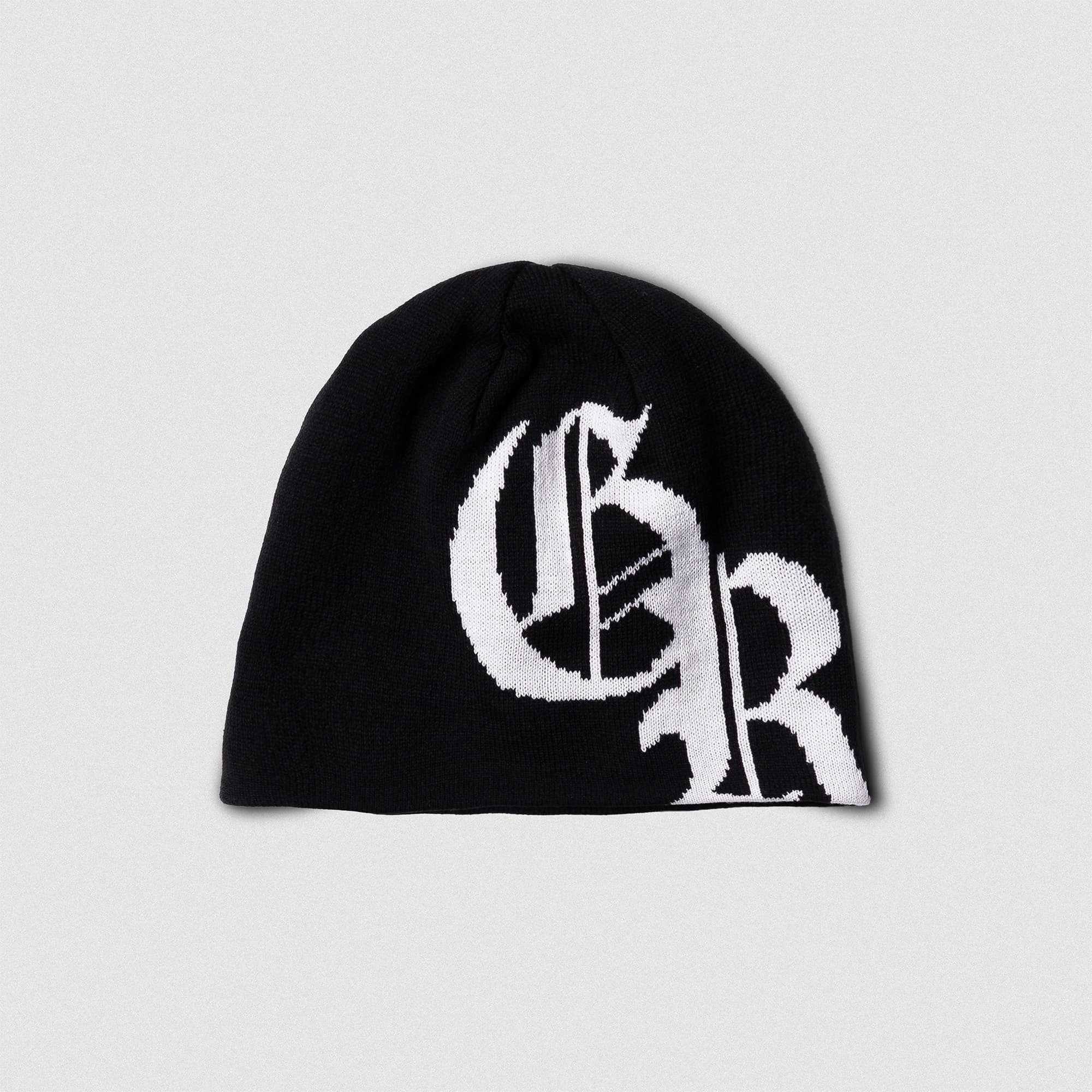 Initial Skull Cap Beanie - Black/White main image