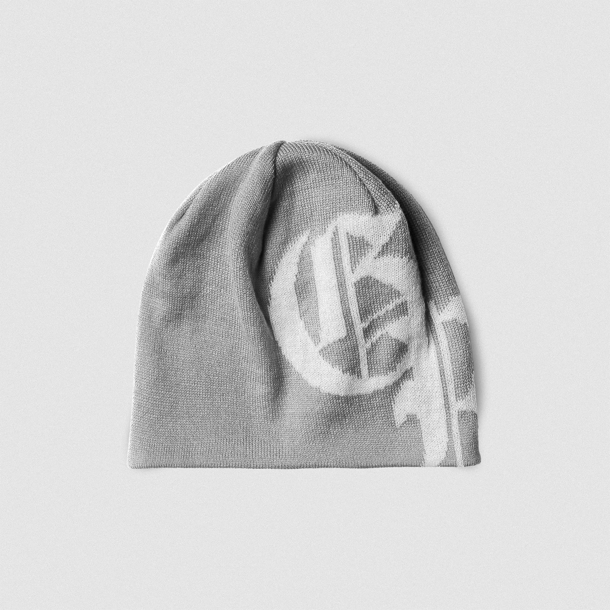 Initial Skull Cap Beanie - Gray/White main image