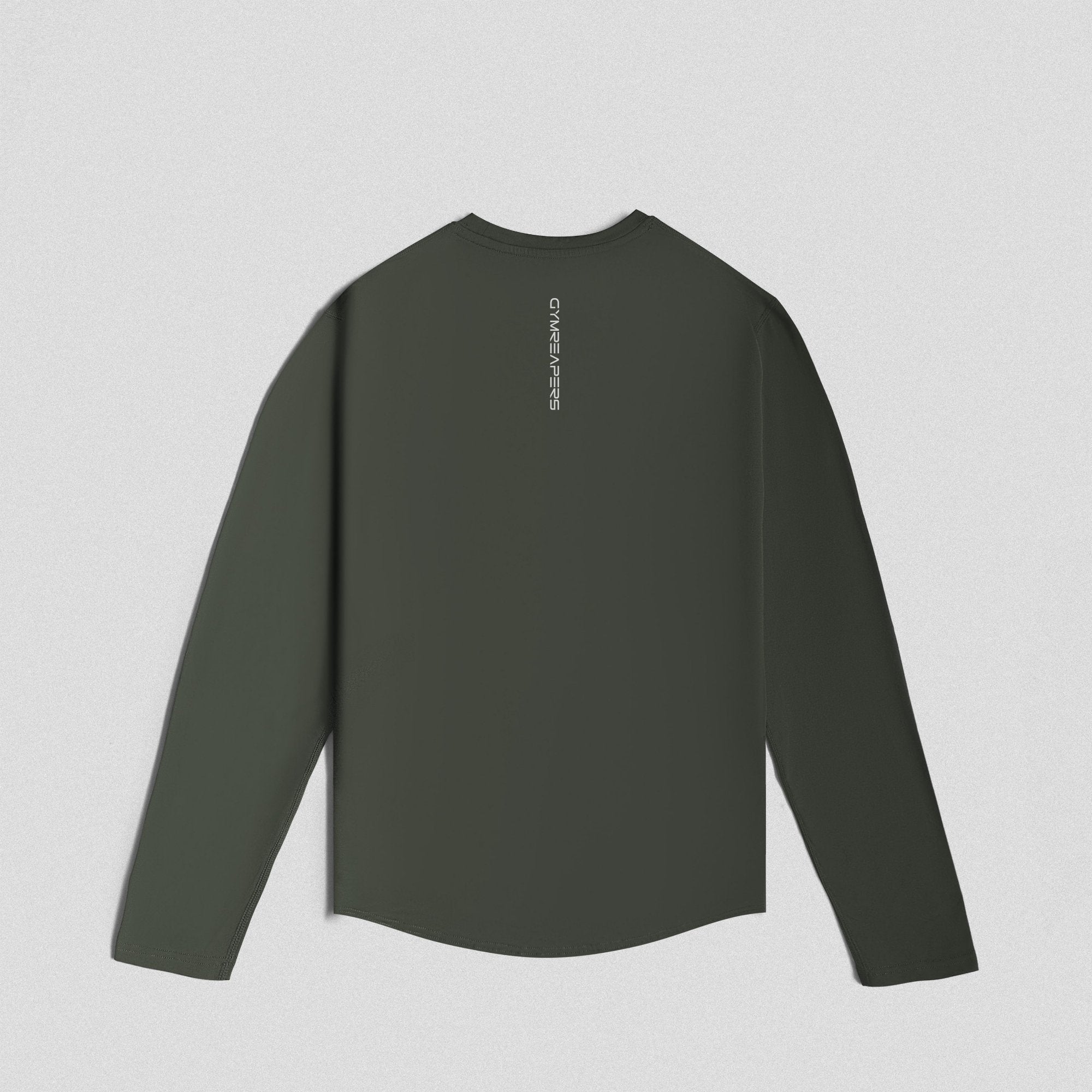 performance long sleeve shirt od green back