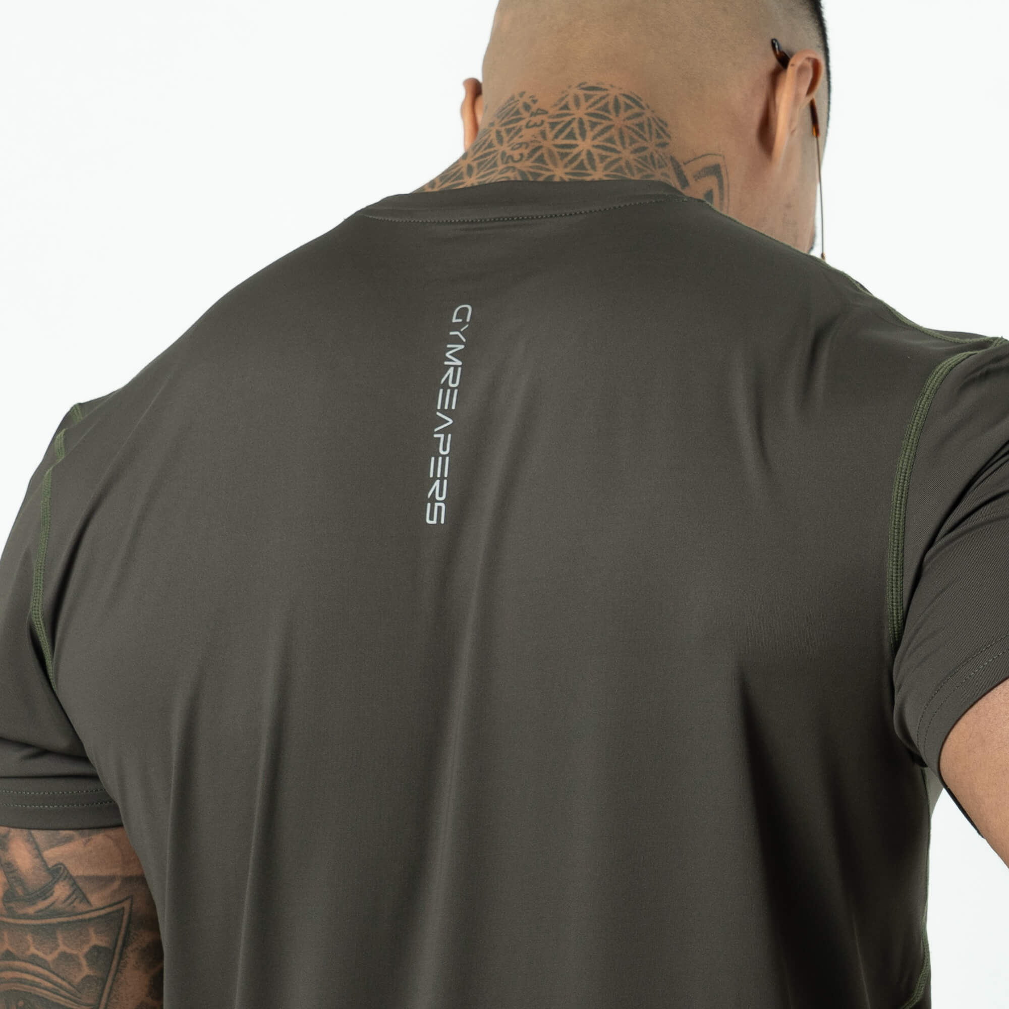 performance short sleeve od green detail