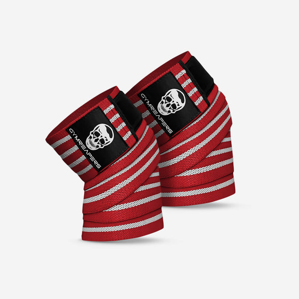 Gymreapers 72 Knee Wraps - Red/White