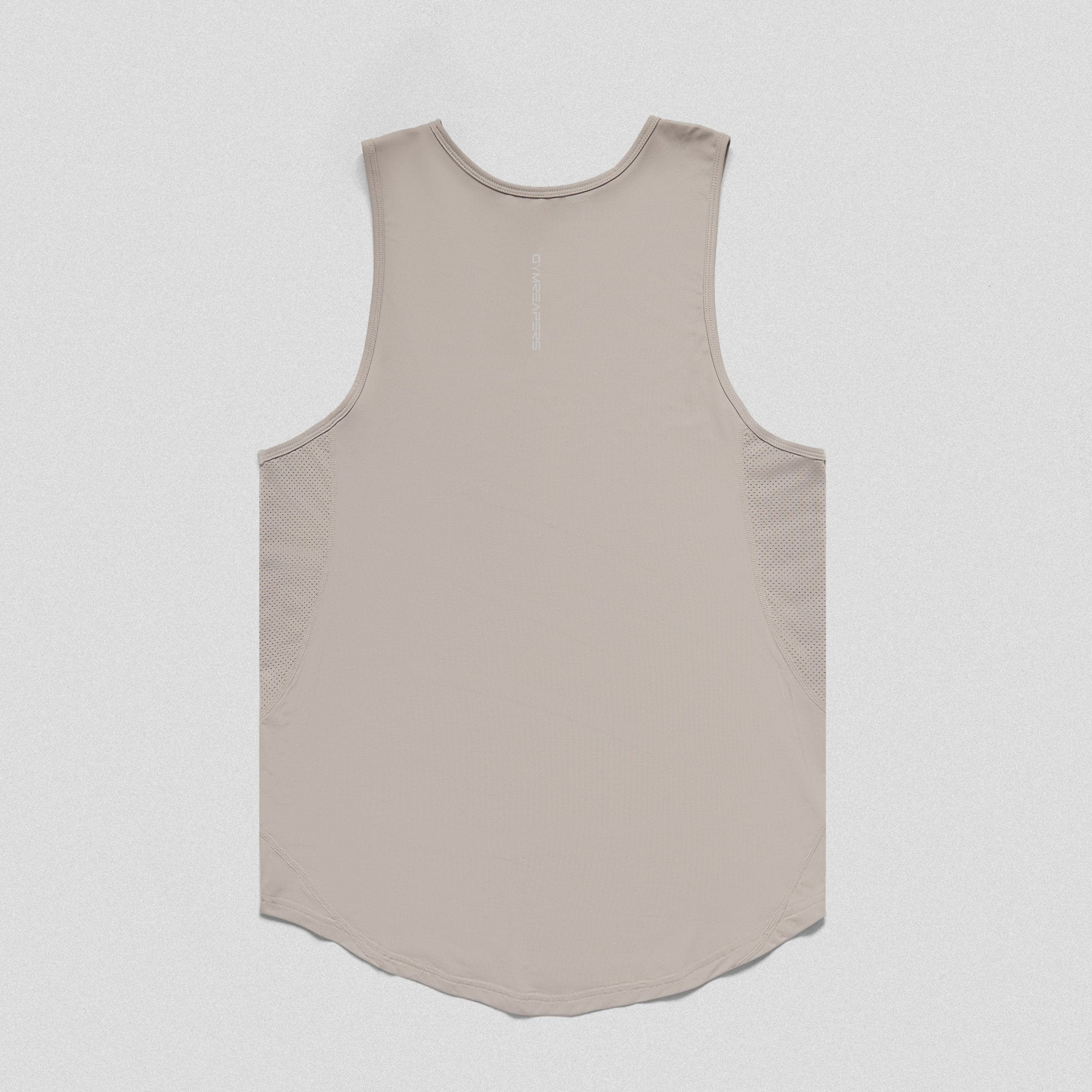 performance tank top taupe back