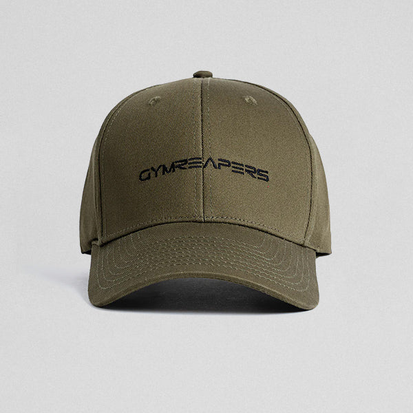 Gymreapers baseball hat in the black color way front facing.