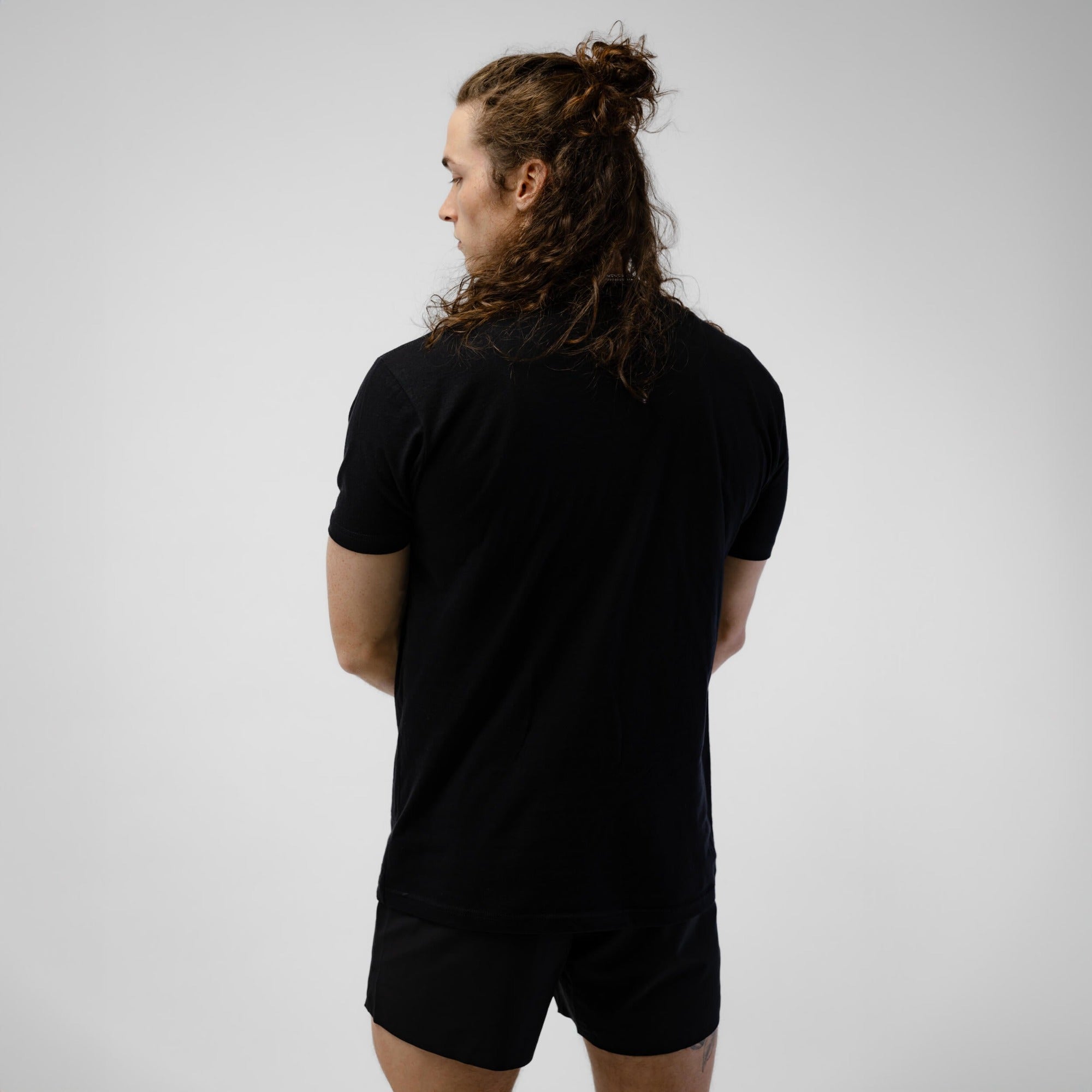 basic shirt black black back