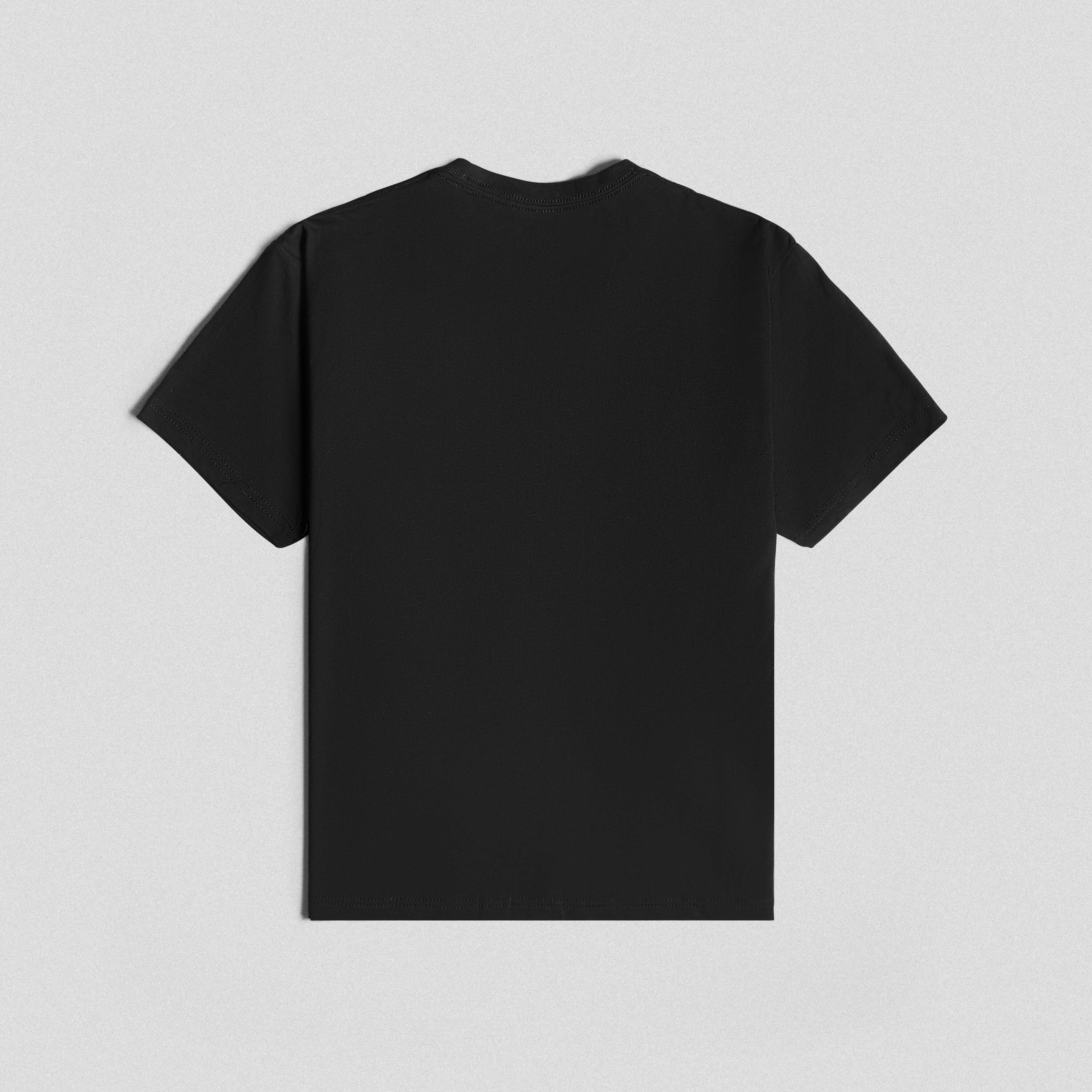 basic shirt black black back