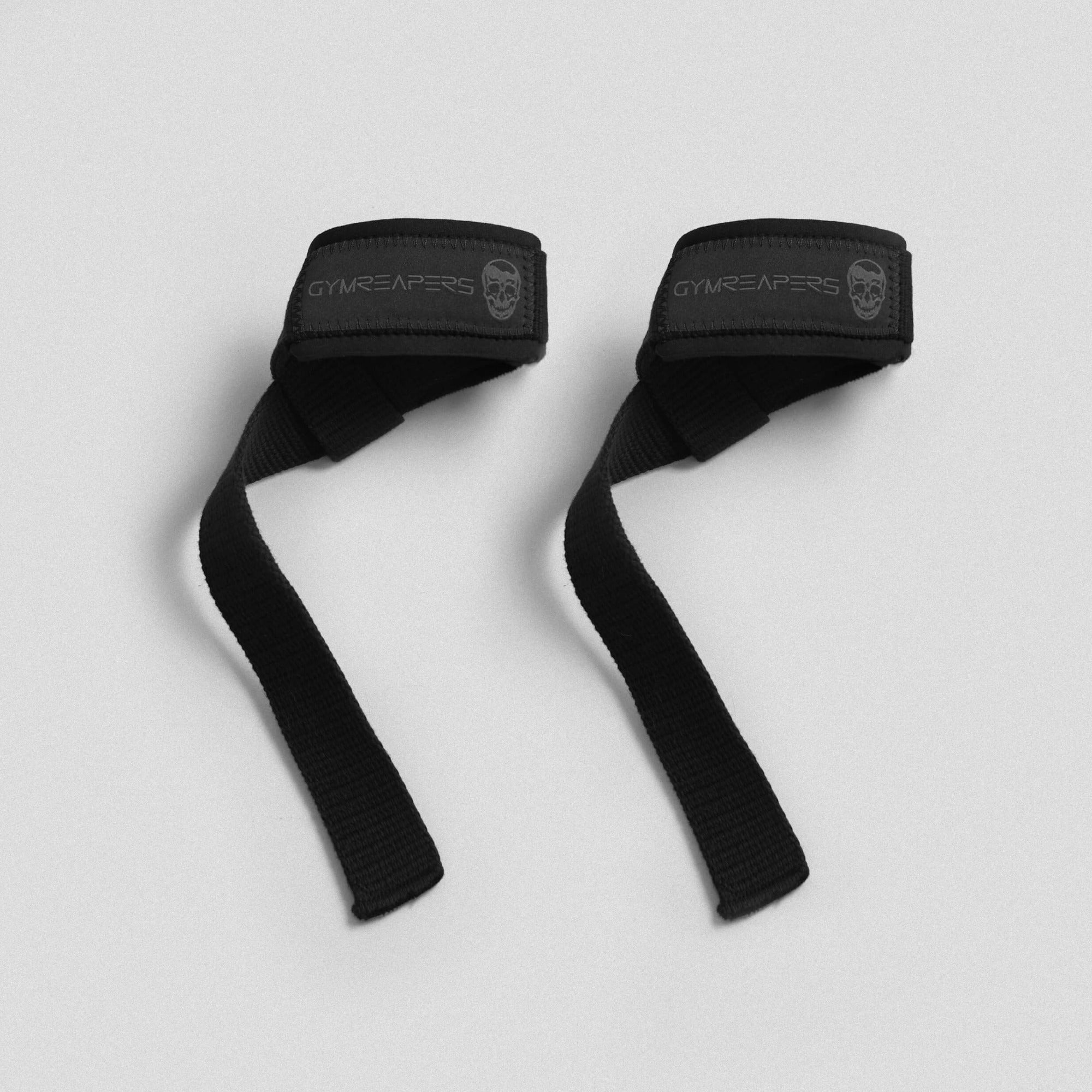 black/black lifting straps lay flat