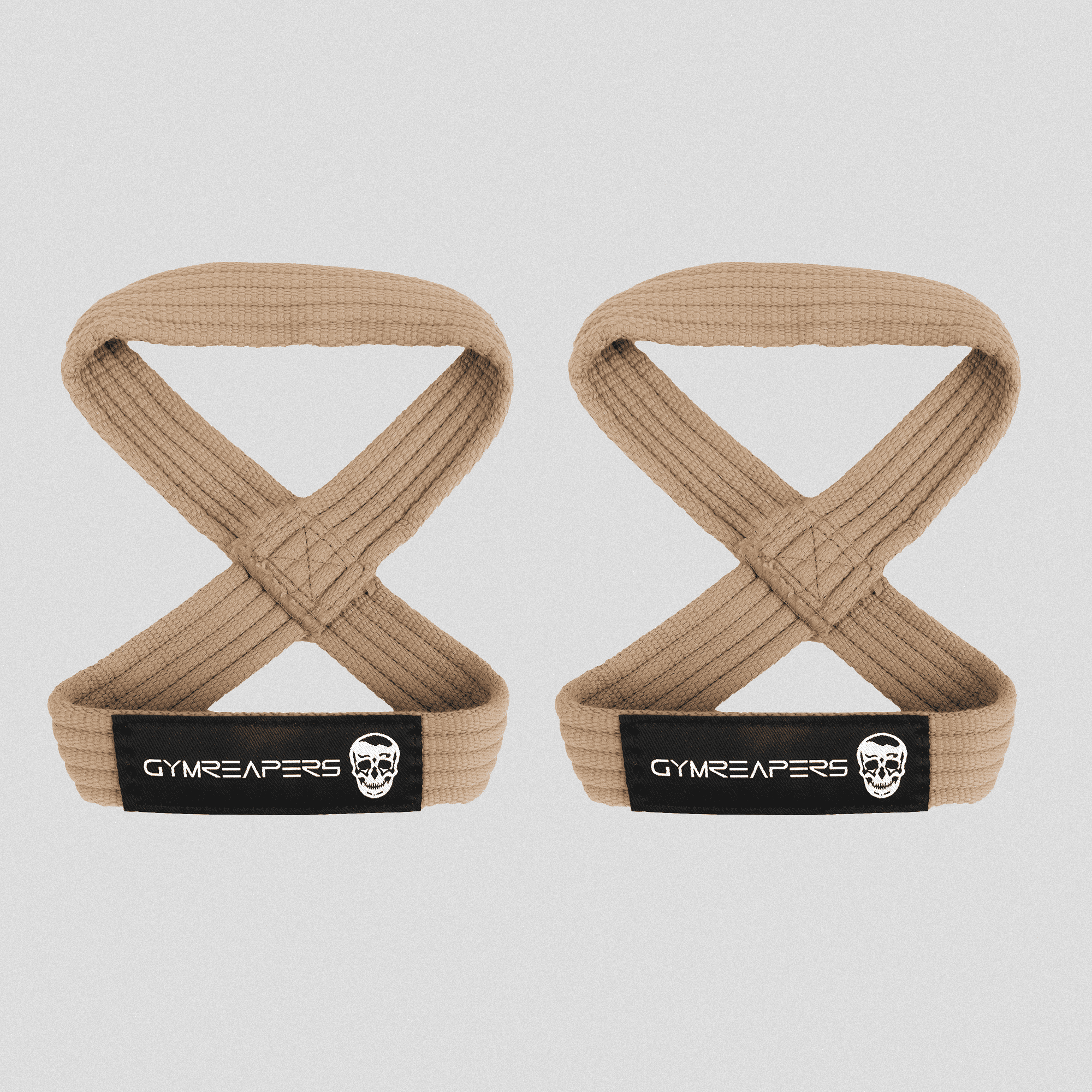 figure 8 lifting straps khaki main