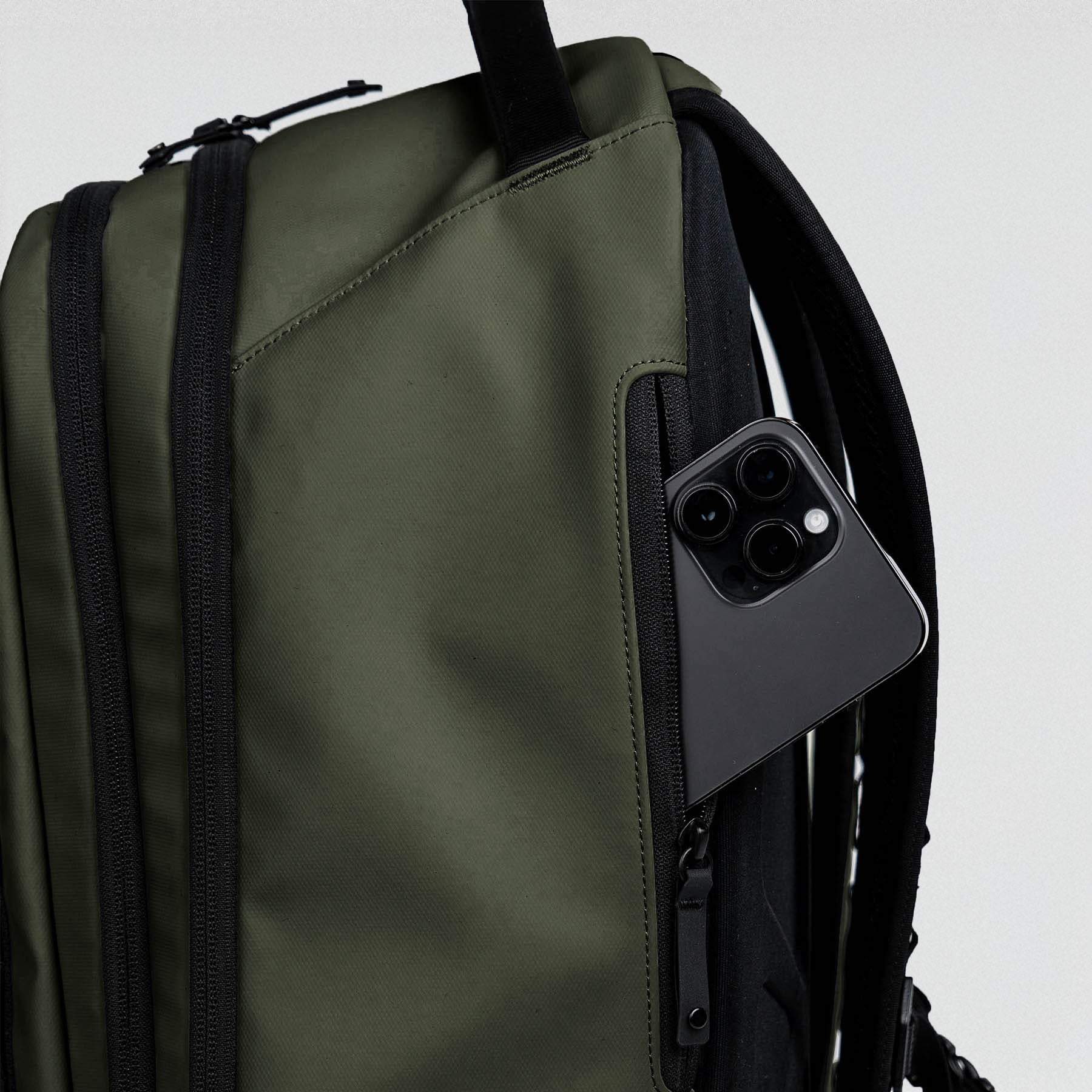 gravestone backpack od green phone pocket